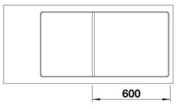 Blanco Granitspüle AXIA III XL 6 S-F, eckig, 50/99 cm, (1 St), inklusive gratis Glasschneidebrett