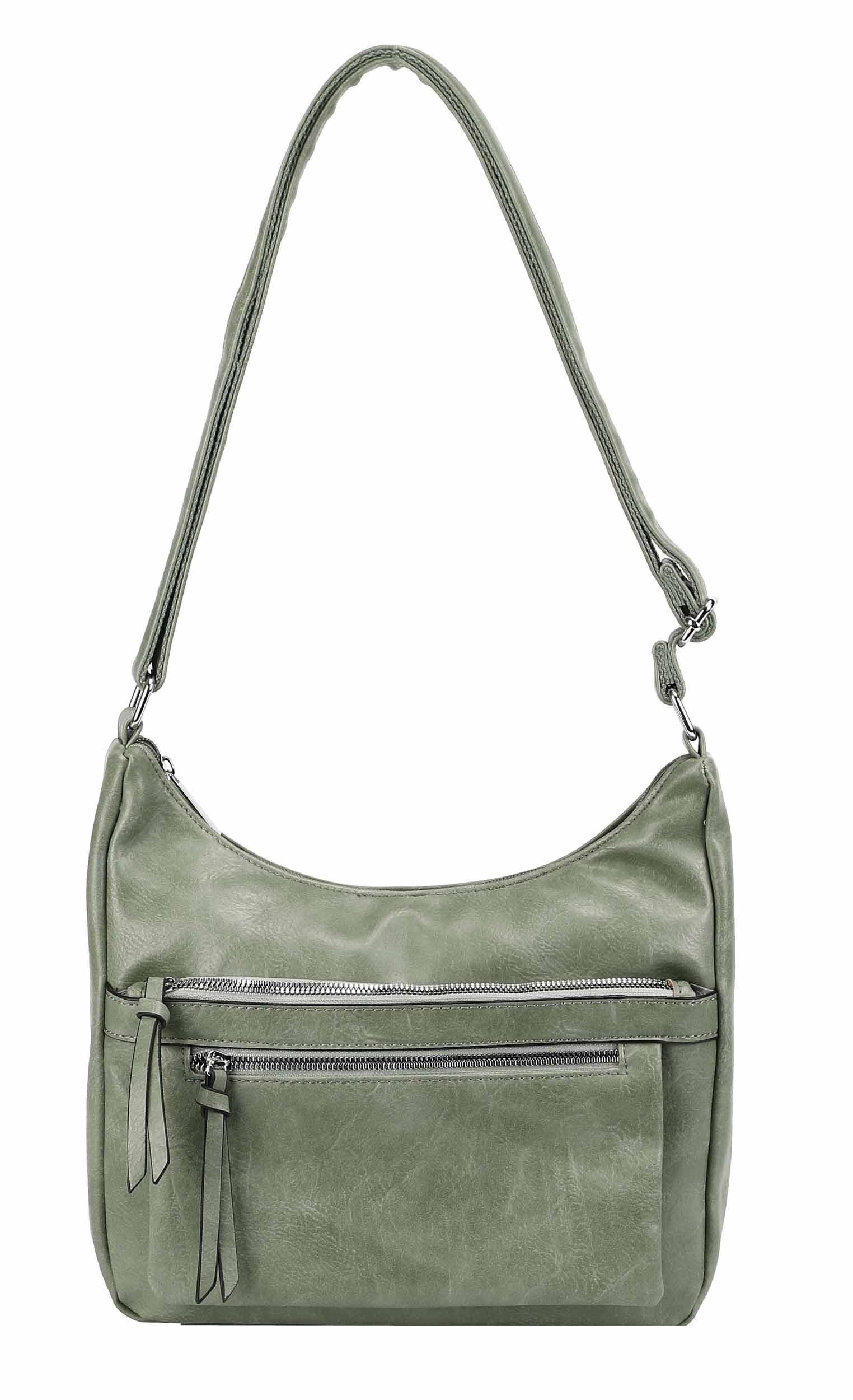 ITALYSHOP24 Schultertasche Damen Tasche Shopper Umhängetasche Crossbody Han günstig online kaufen