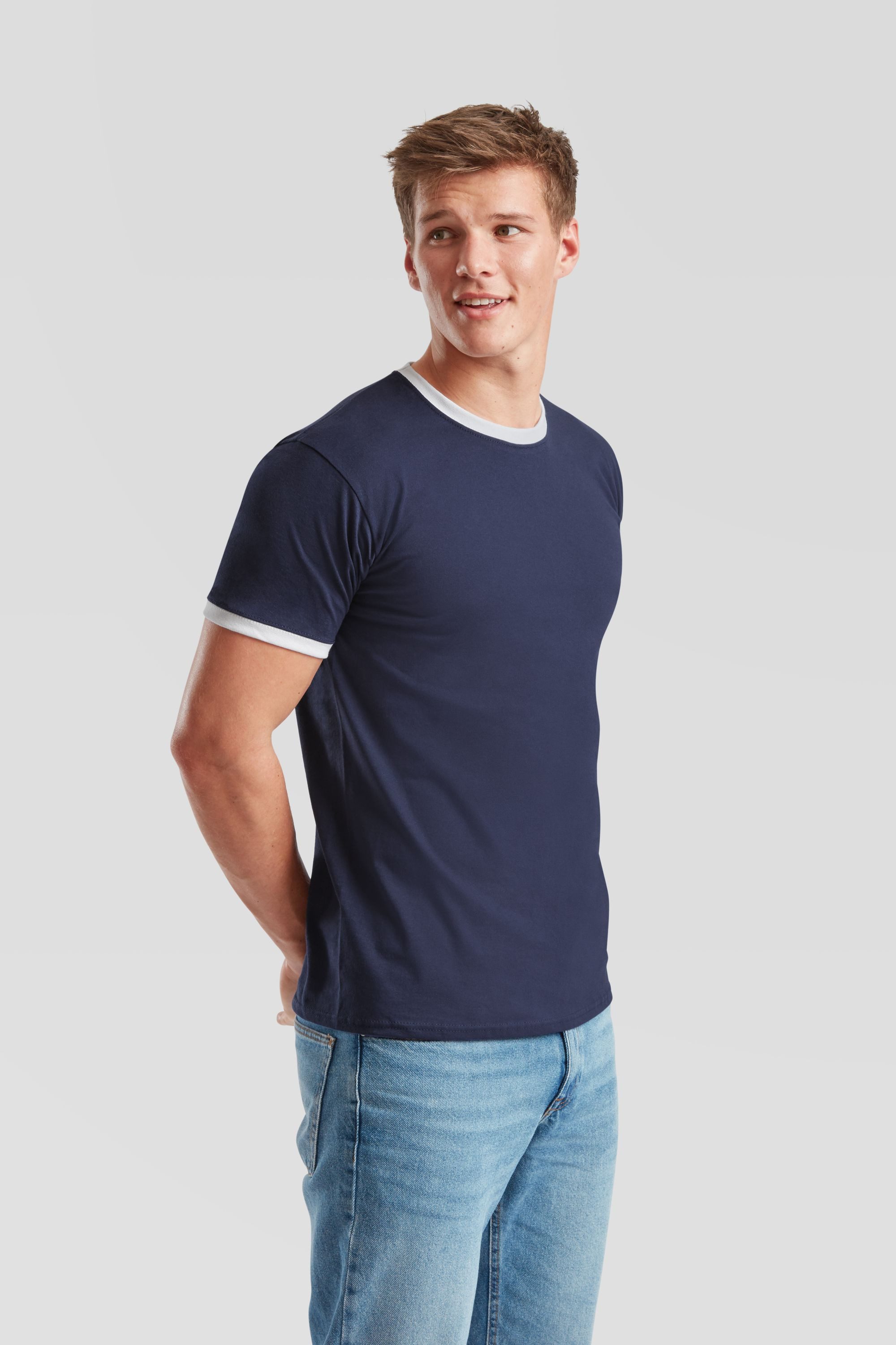 Fruit of the Loom Rundhalsshirt Fruit of the Loom Valueweight Ringer T – Bild 4 von 5