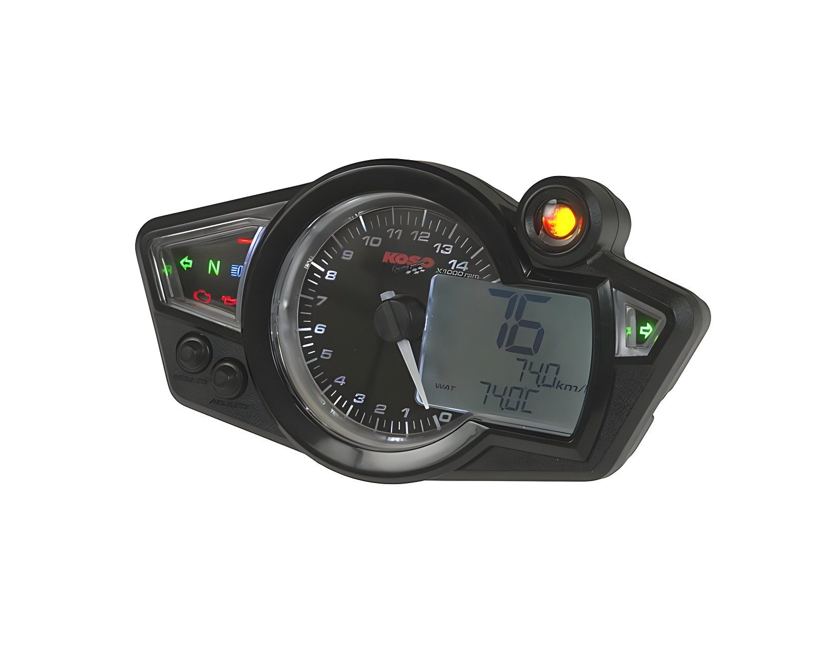 Koso Tachometer RX1N Koso weiß beleuchtet 12 V 152 x 82 mm für Peugeot Jet-Force