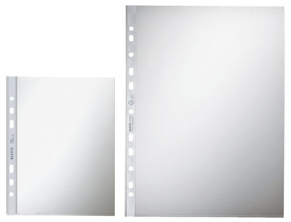 LEITZ Organisationsmappe 100 LEITZ Prospekthüllen 4790 DIN A4 transparent genarbt 0,09 mm