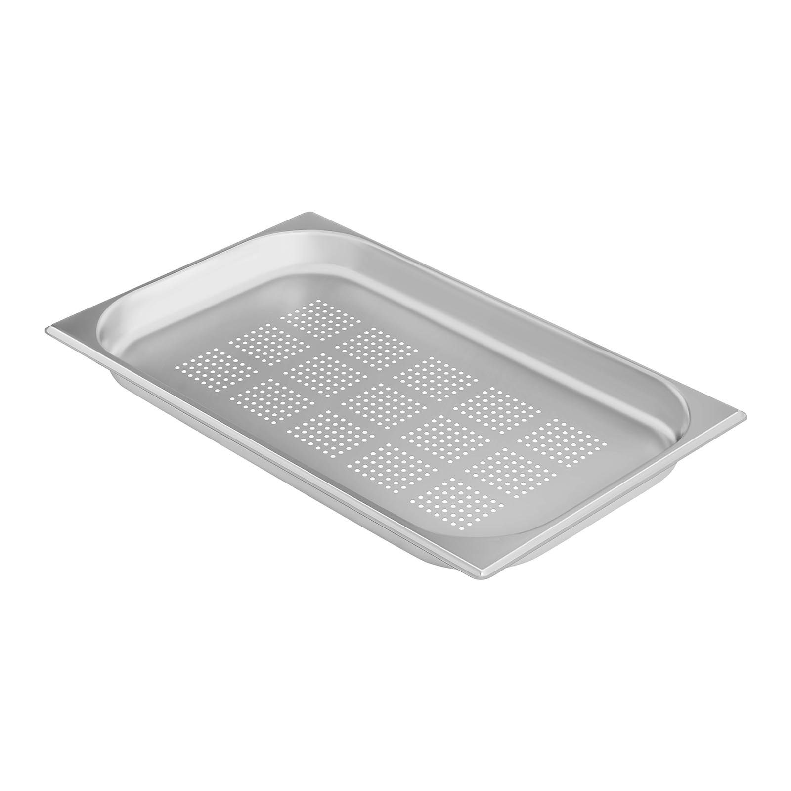 Royal Catering Thermobehälter GN-Behälter Gastronorm Gastronormbehälter GN 1/1, perforiert 40 mm, Edelstahl