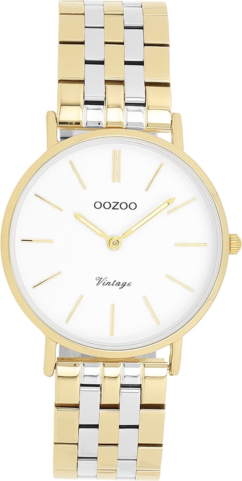 OOZOO Quarzuhr Oozoo Damen Armbanduhr OOZOO Vintage, (Analoguhr), Damenuhr rund, mittel (ca. 32mm) Metallarmband, Elegant-Style