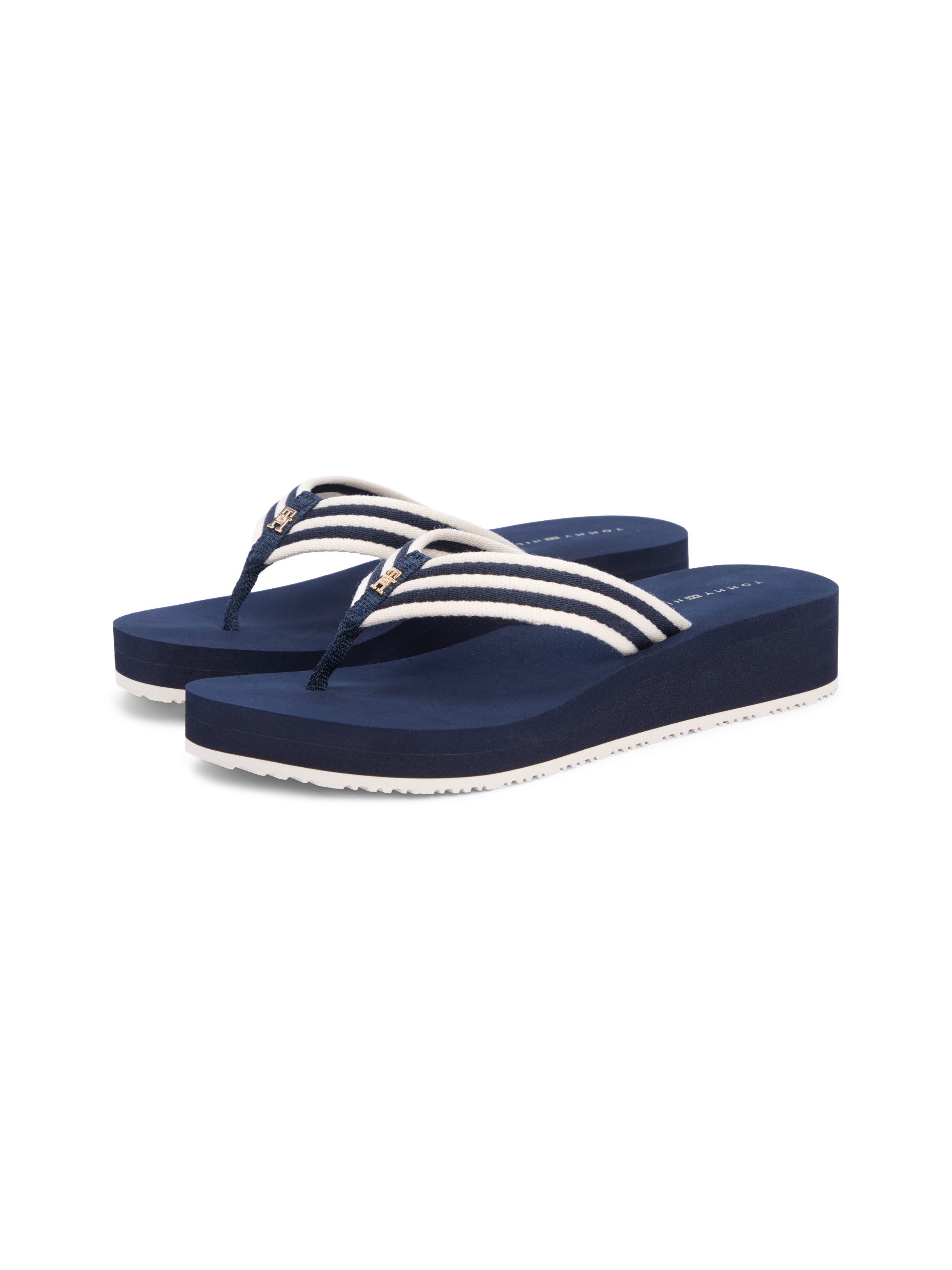 Tommy Hilfiger TH STRIPE SUMMER SANDAL Zehentrenner Sommerschuh, Dianette, günstig online kaufen