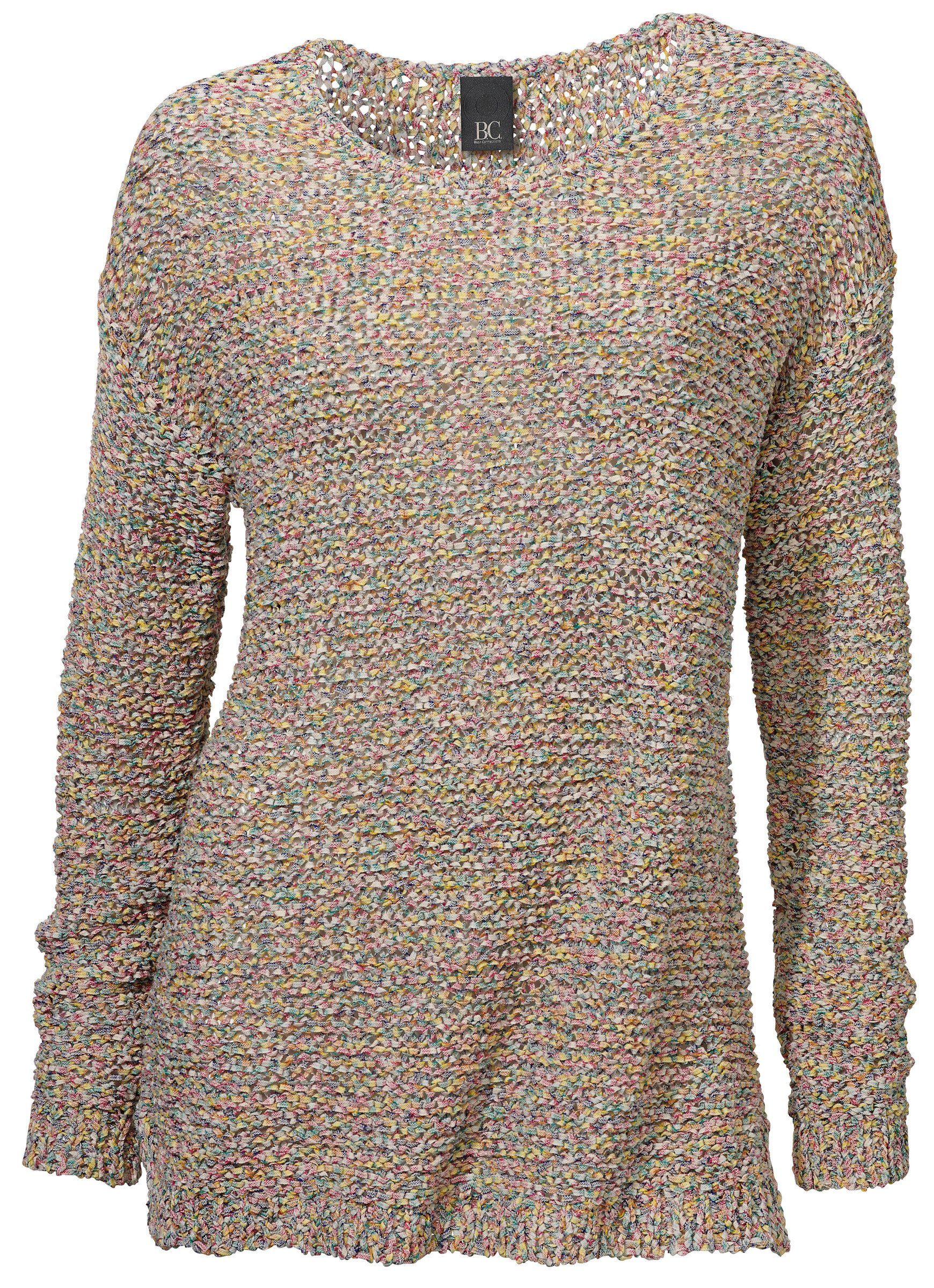 heine Strickpullover Rundhals-Pullover Langarm Bändchengarn