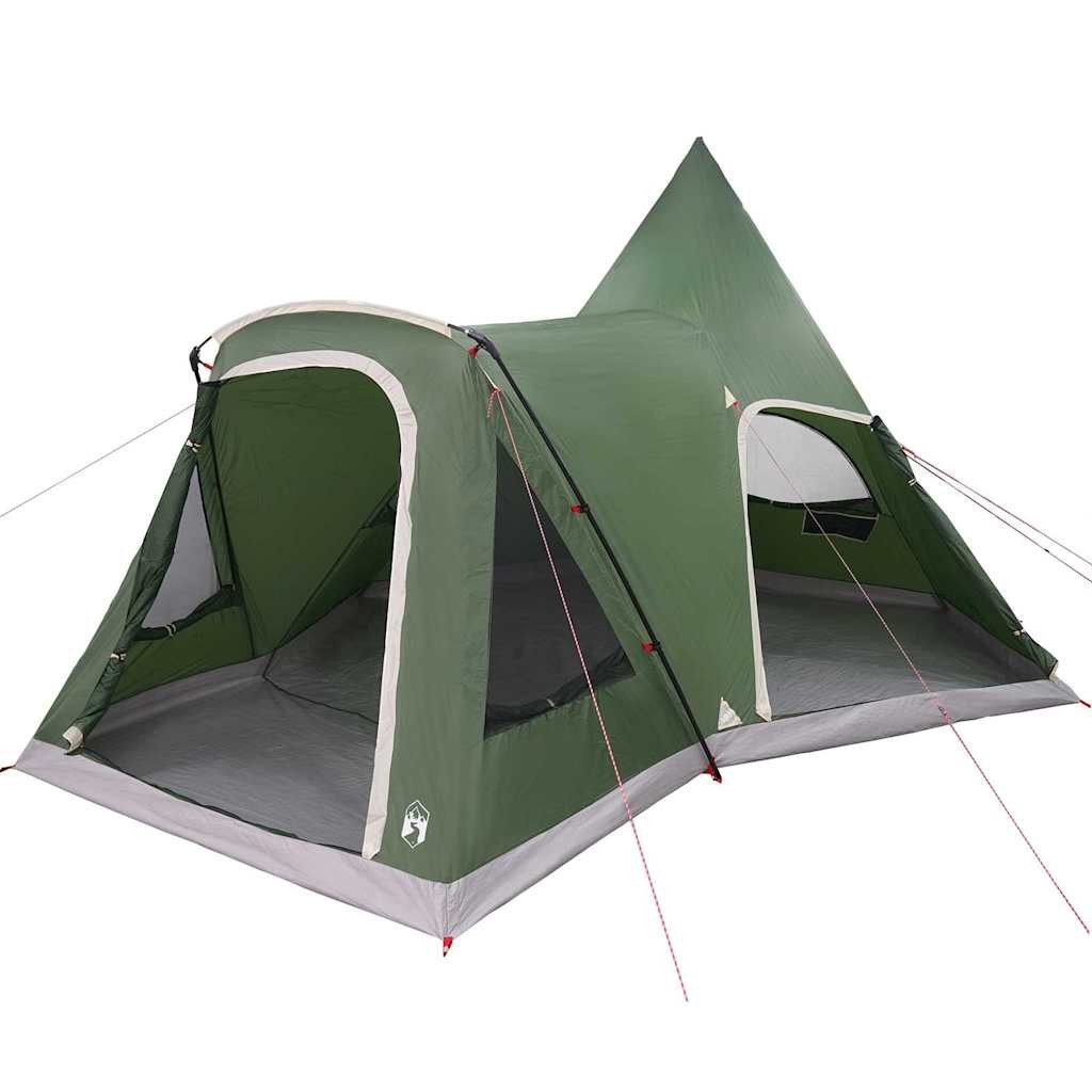 vidaXL Tipi-Zelt Teepee Zelt für 5 Personen mit Dach Grün 545 x 450 x 295 cm, (1 tlg)