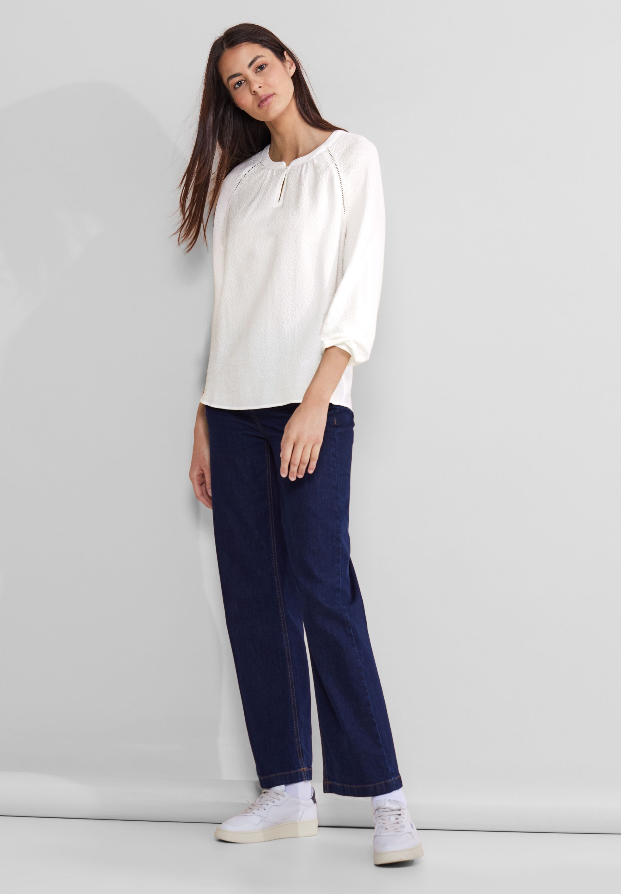 STREET ONE Langarmbluse mit Struktur