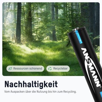 ANSMANN AG Akku AAA Micro 550mAh NiMH 1,2V - Batterien wiederaufladbar (4 Stück) Akku 550 mAh (1.2 V)