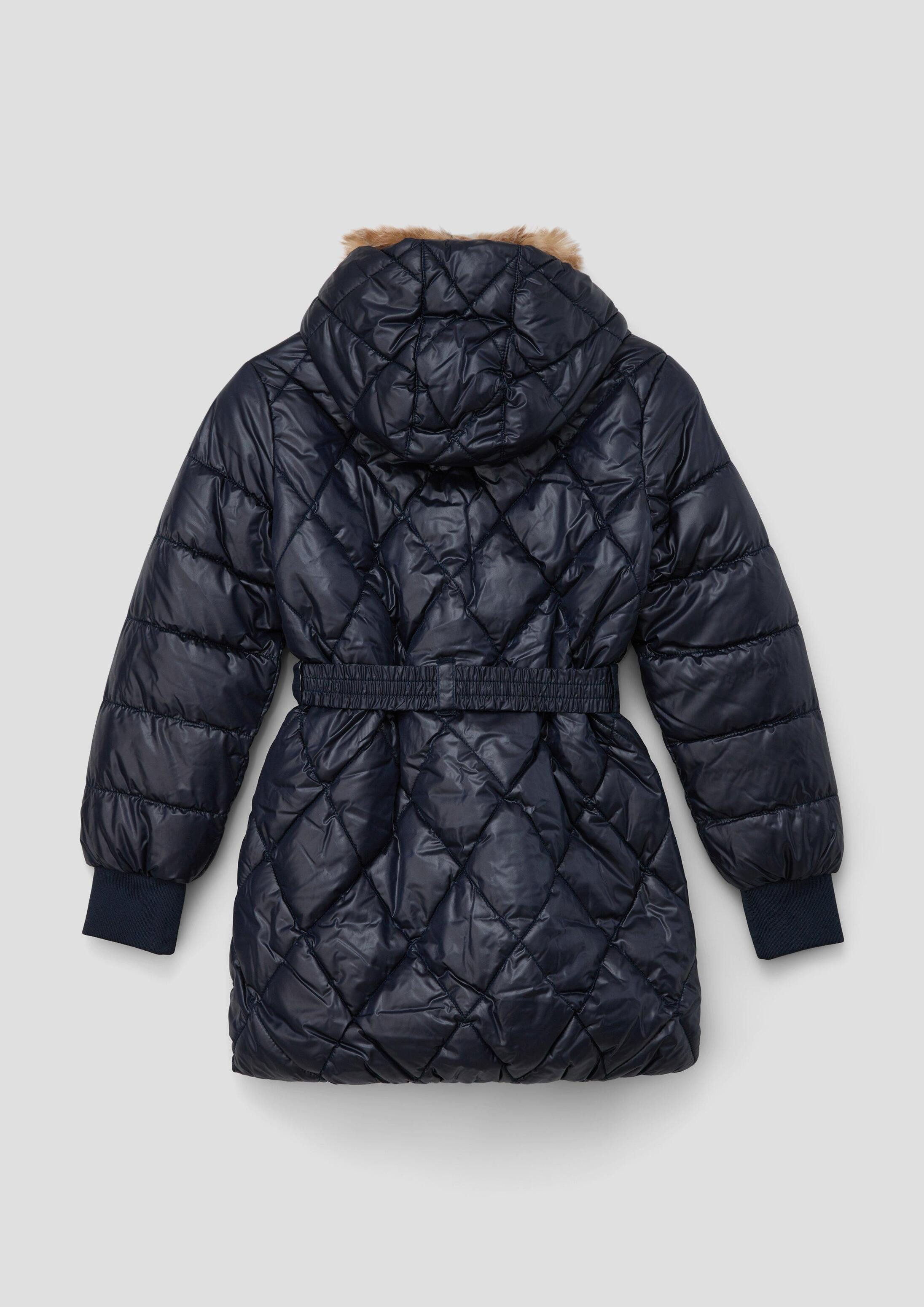 s.Oliver Wintermantel Outdoor-Mantel Steppjacke mit Textilgürtel