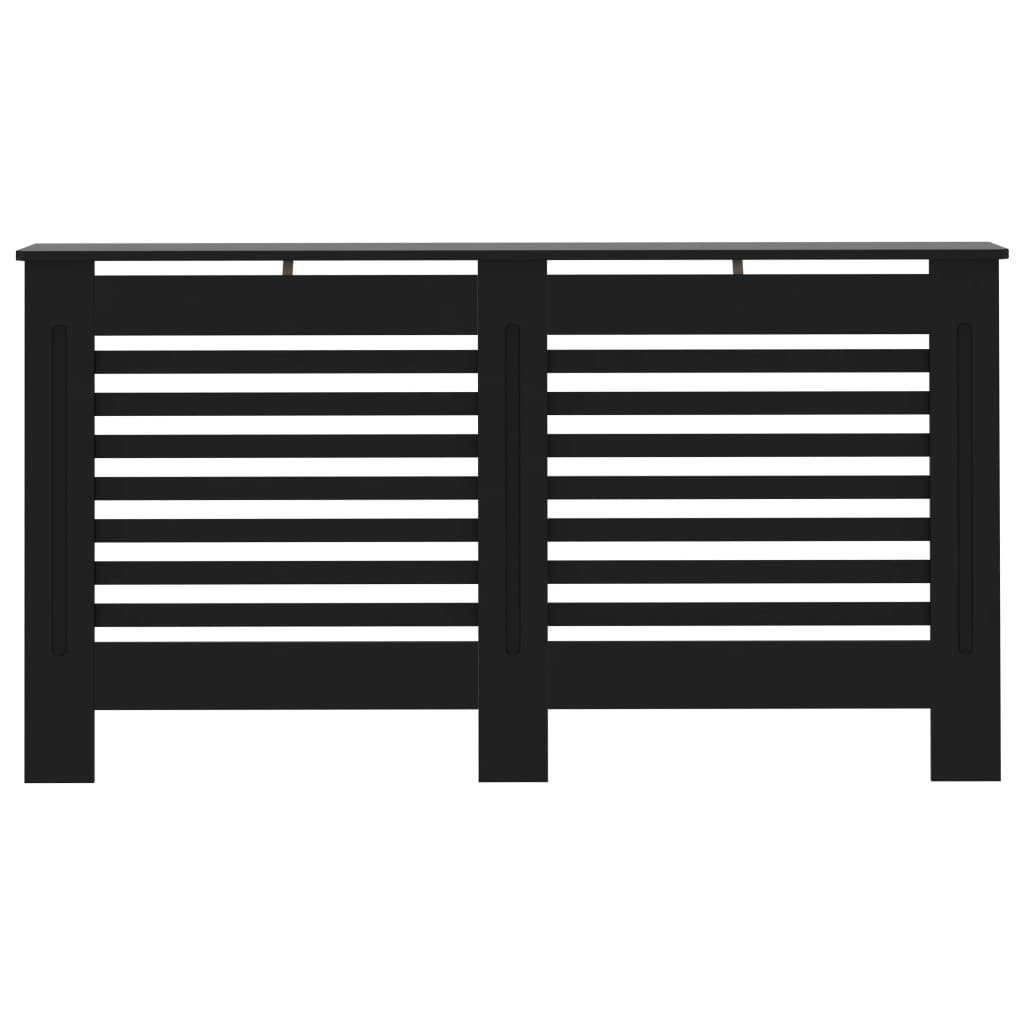 vidaXL Heizkörper Heizkörperverkleidung Schwarz 152x19x81,5 cm MDF