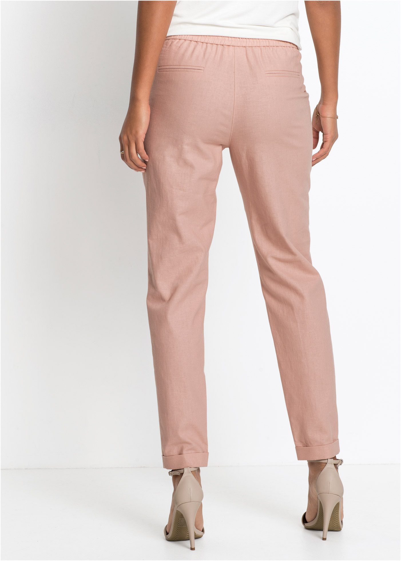 bonprix Leinenhose aus Leinen und Baumwolle, Regular Fit, mit elastischem G günstig online kaufen