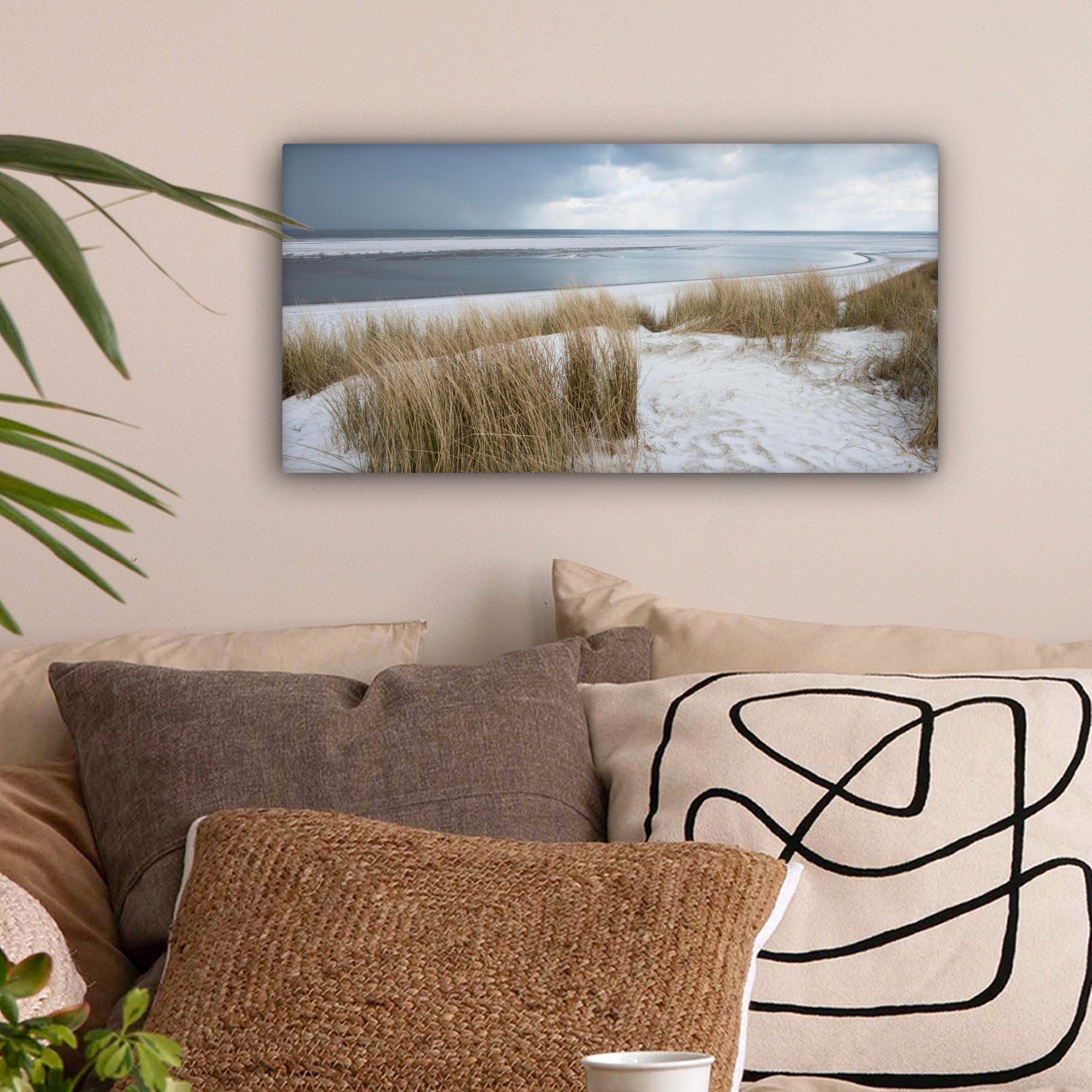 OneMillionCanvasses® Leinwandbild Panorama Nordsee - Dünen günstig online kaufen