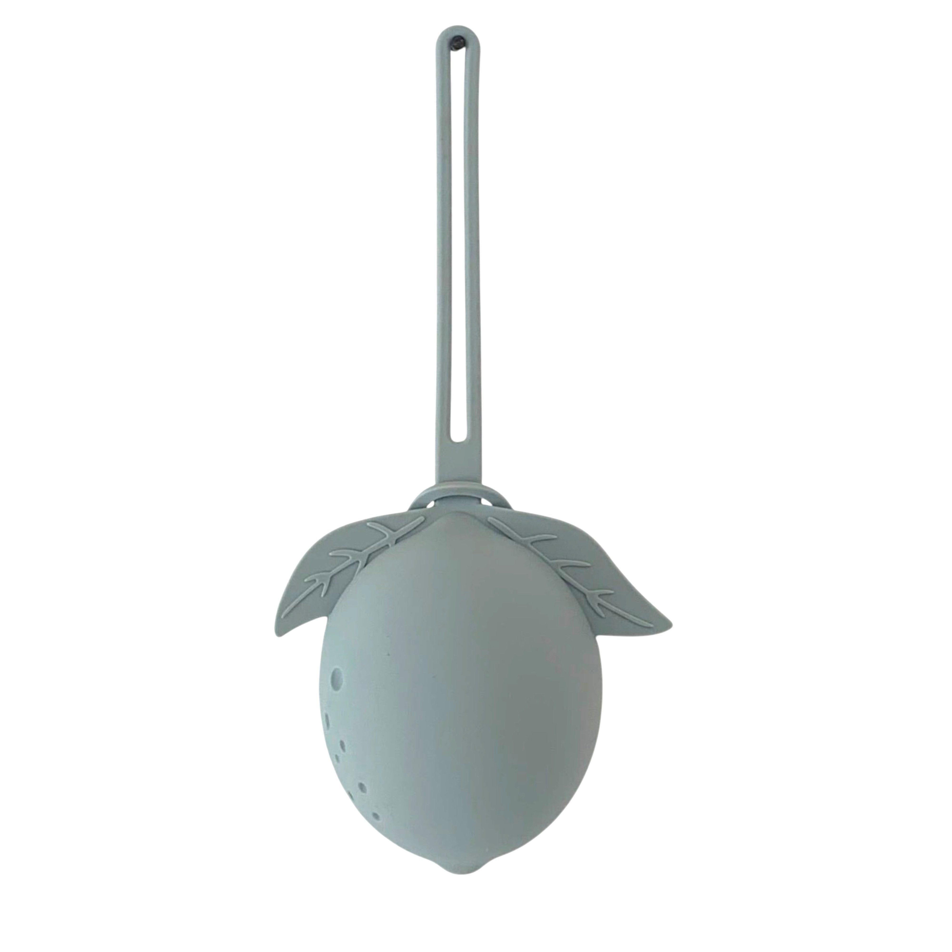 Schnullerbefestigung Schnullerhalter "Zitronio" aus Silikon in Blau