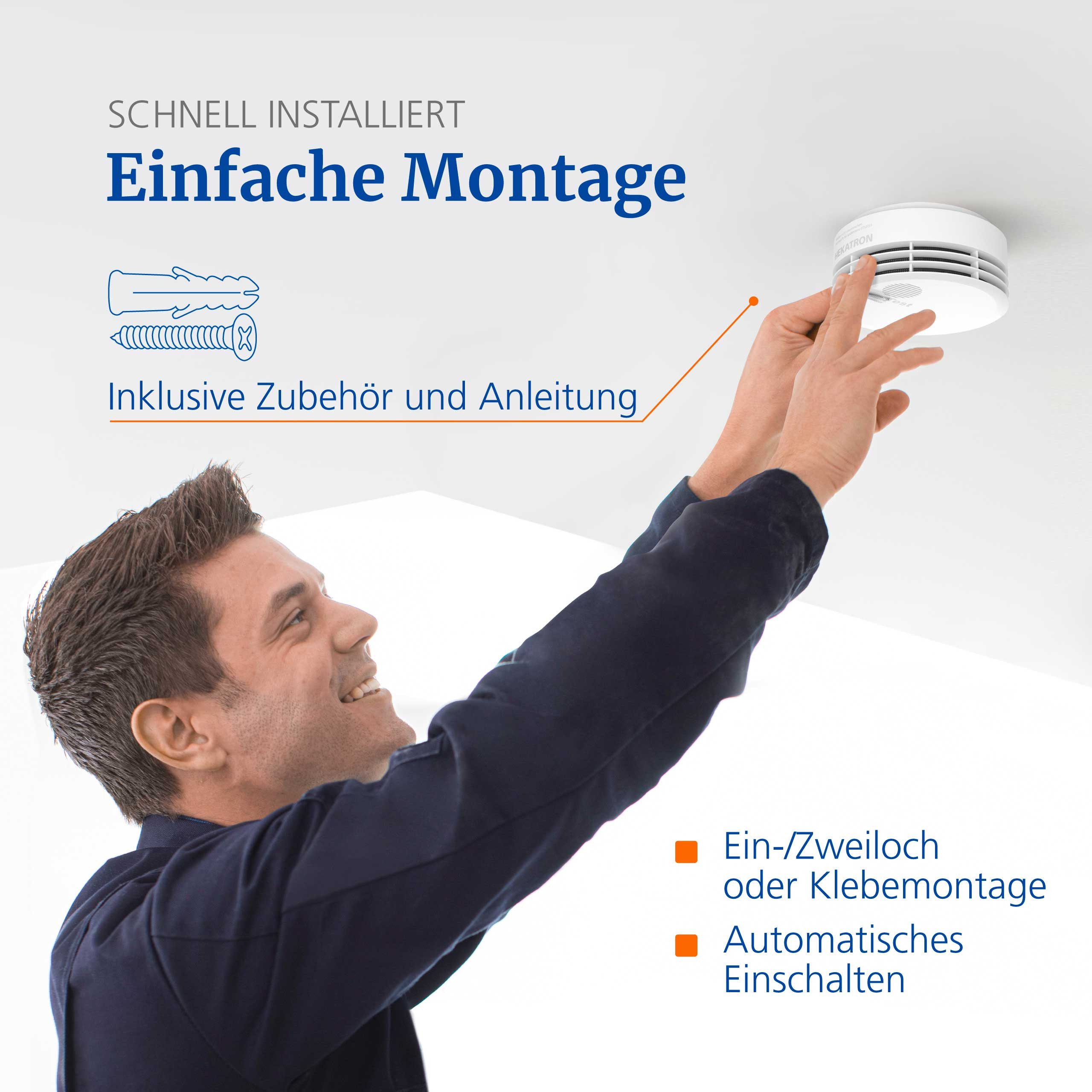 Hekatron Hekatron Genius Plus Mehrsprachig Rauchmelder (Q-Label, VdS-zertifiziert, 85 dB(A), Klebepad/Bohrmontage) – Bild 5 von 5