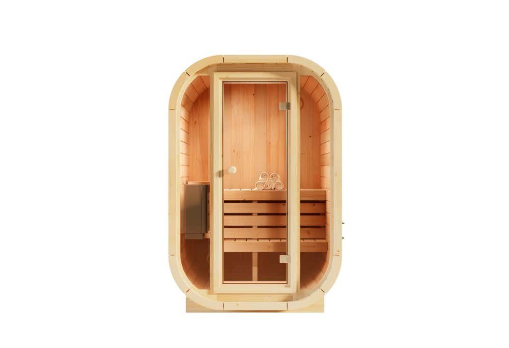 FinnTherm Sauna Innensauna Ellipso S, BxTxH: 136 x 119 x 203 cm, 42 mm