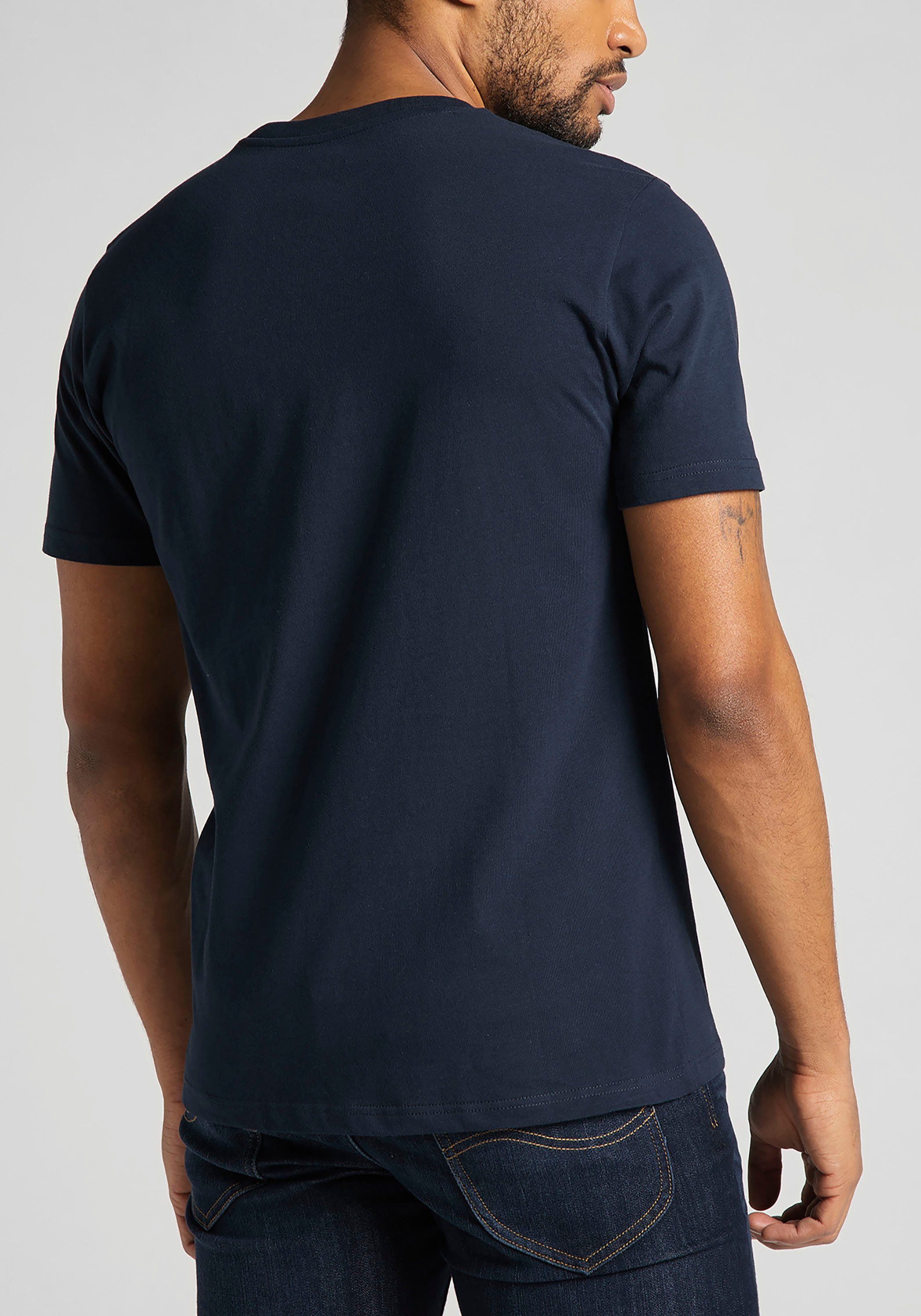 LOGO drop T-Shirt navy TEE Lee® Wobbly