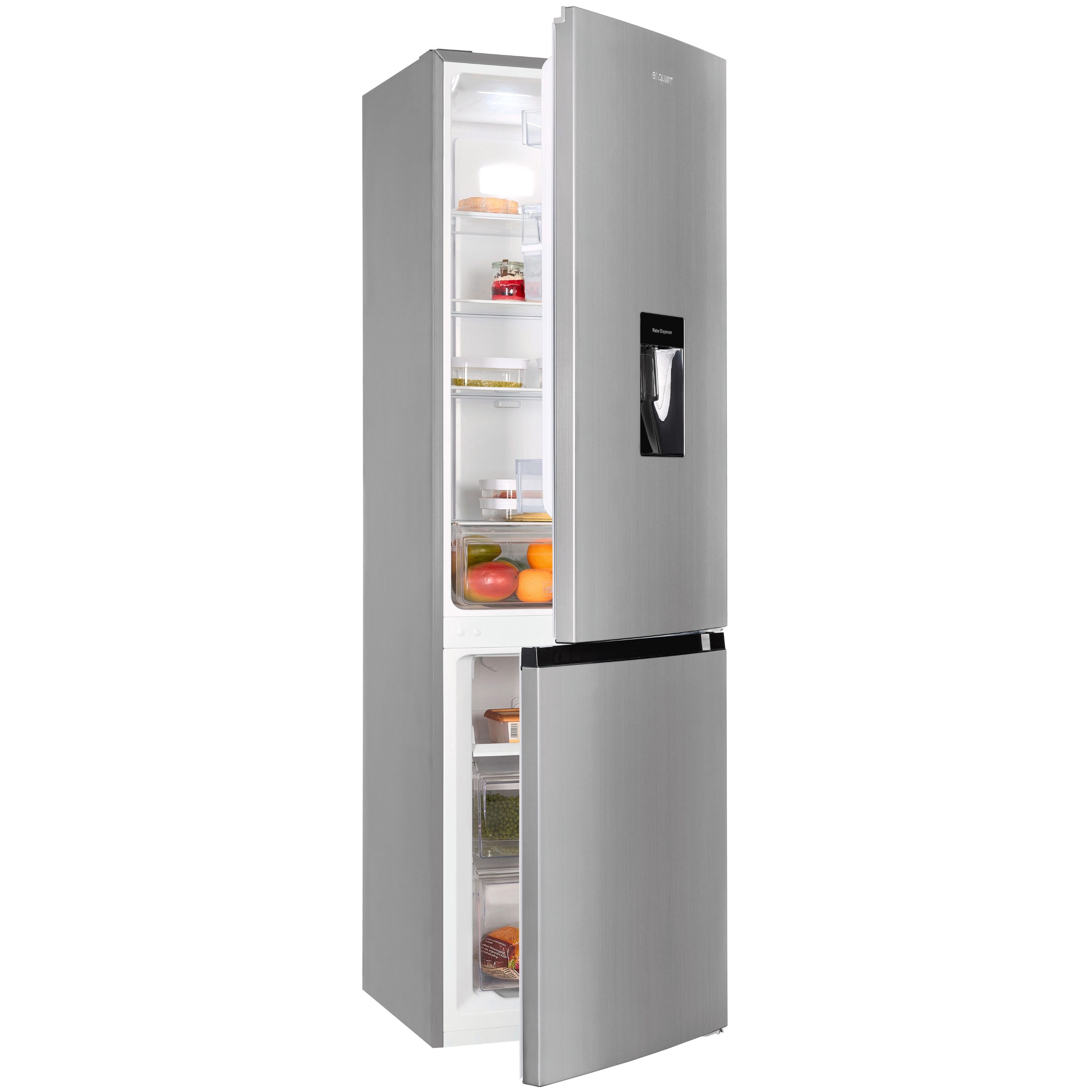exquisit Kühl-/Gefrierkombination KGC5265-70-NF-WS-040C, 180,5 cm hoch, 54 cm breit, 251 l Nutzinhalt, LED Beleuchtung, Energieklasse C, 39 dB