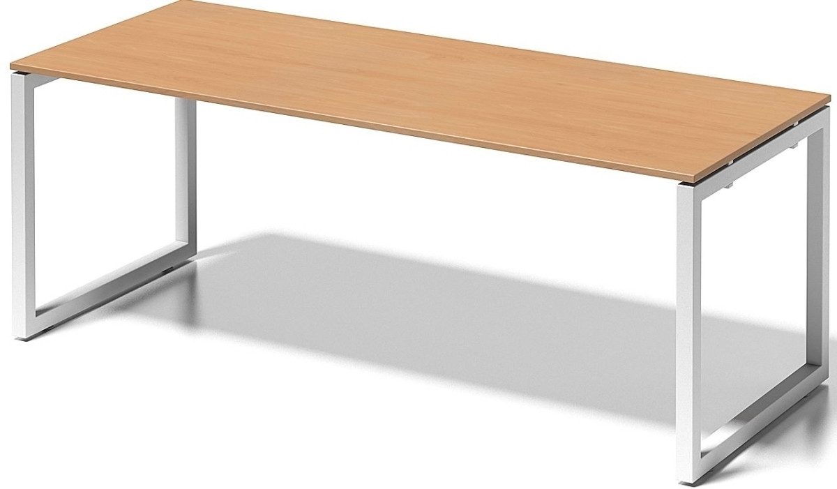 Bisley Schreibtisch Schreibtisch Cito BxTxH 200x80x74cm buche Gestell verkehrsweiß