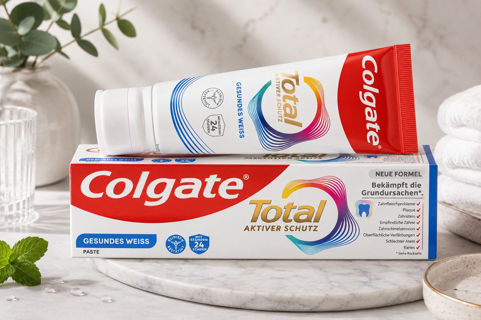 Colgate Zahnpasta Colgate Zahnpasta Total plus gesundes Weiß, 75 ml