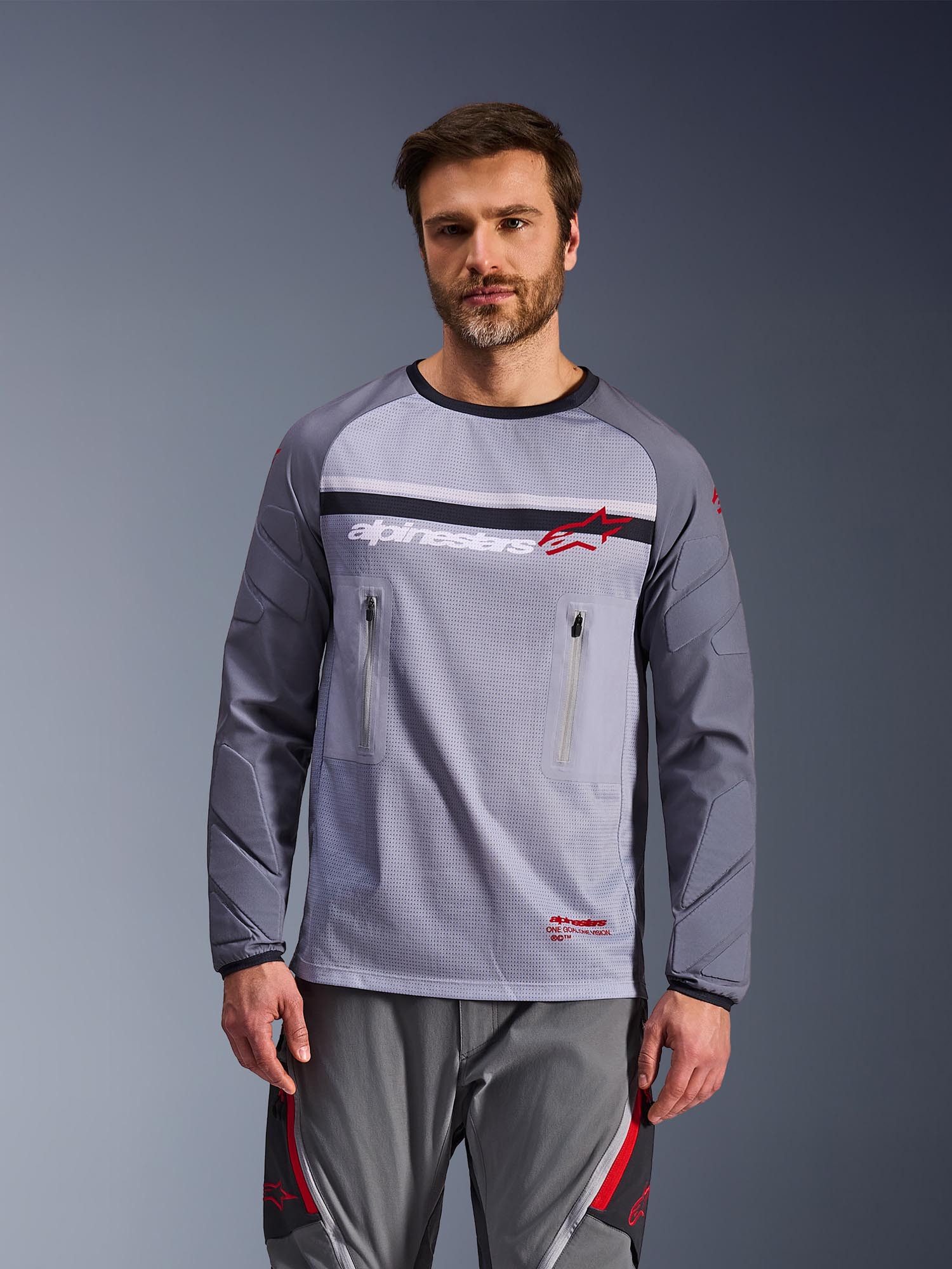 Alpinestars Motocross-Shirt Maxdura Dual Motocross Jersey Airbag vorbereitet,kühlend