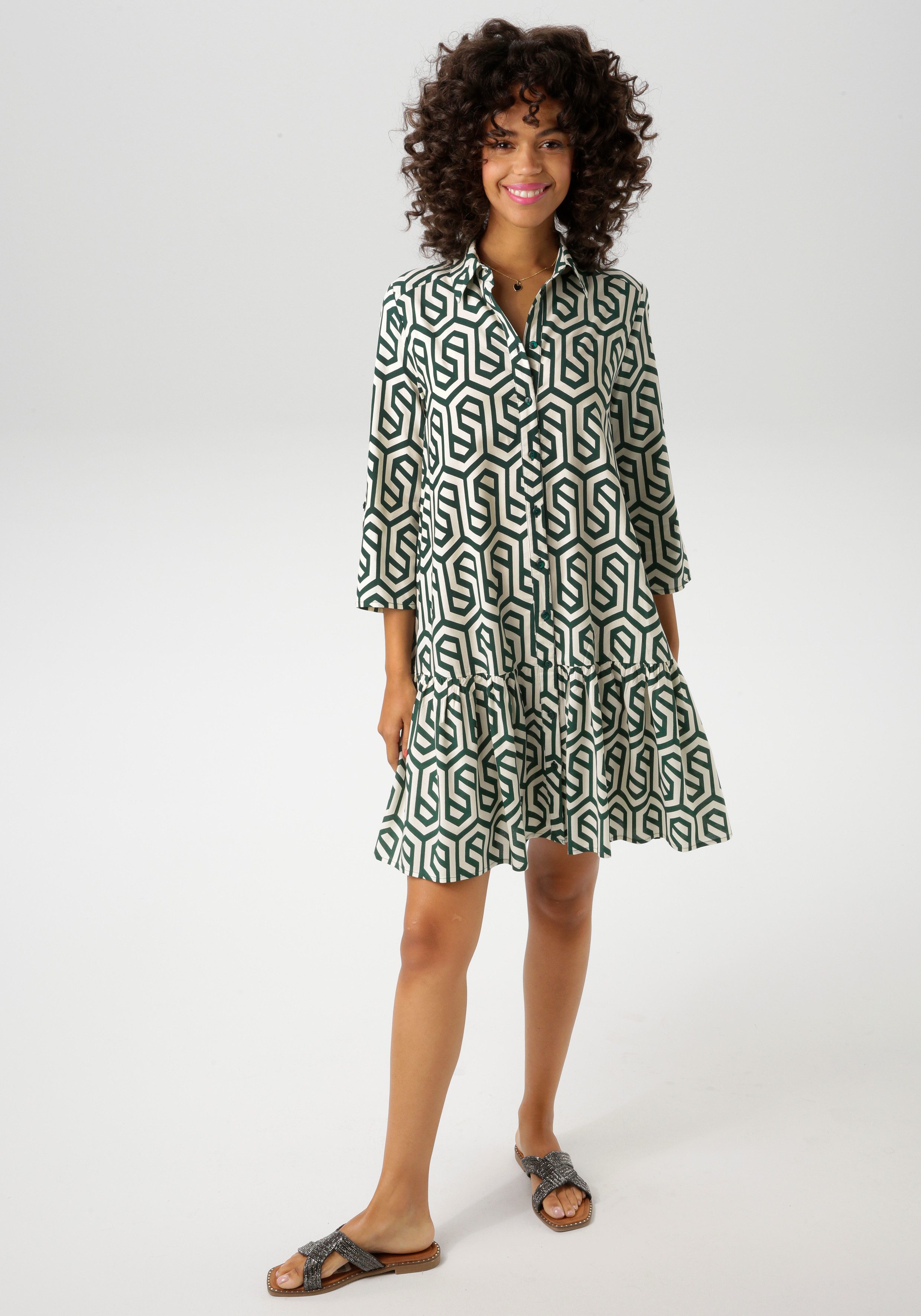 Aniston CASUAL Blusenkleid mit grafischem Druck