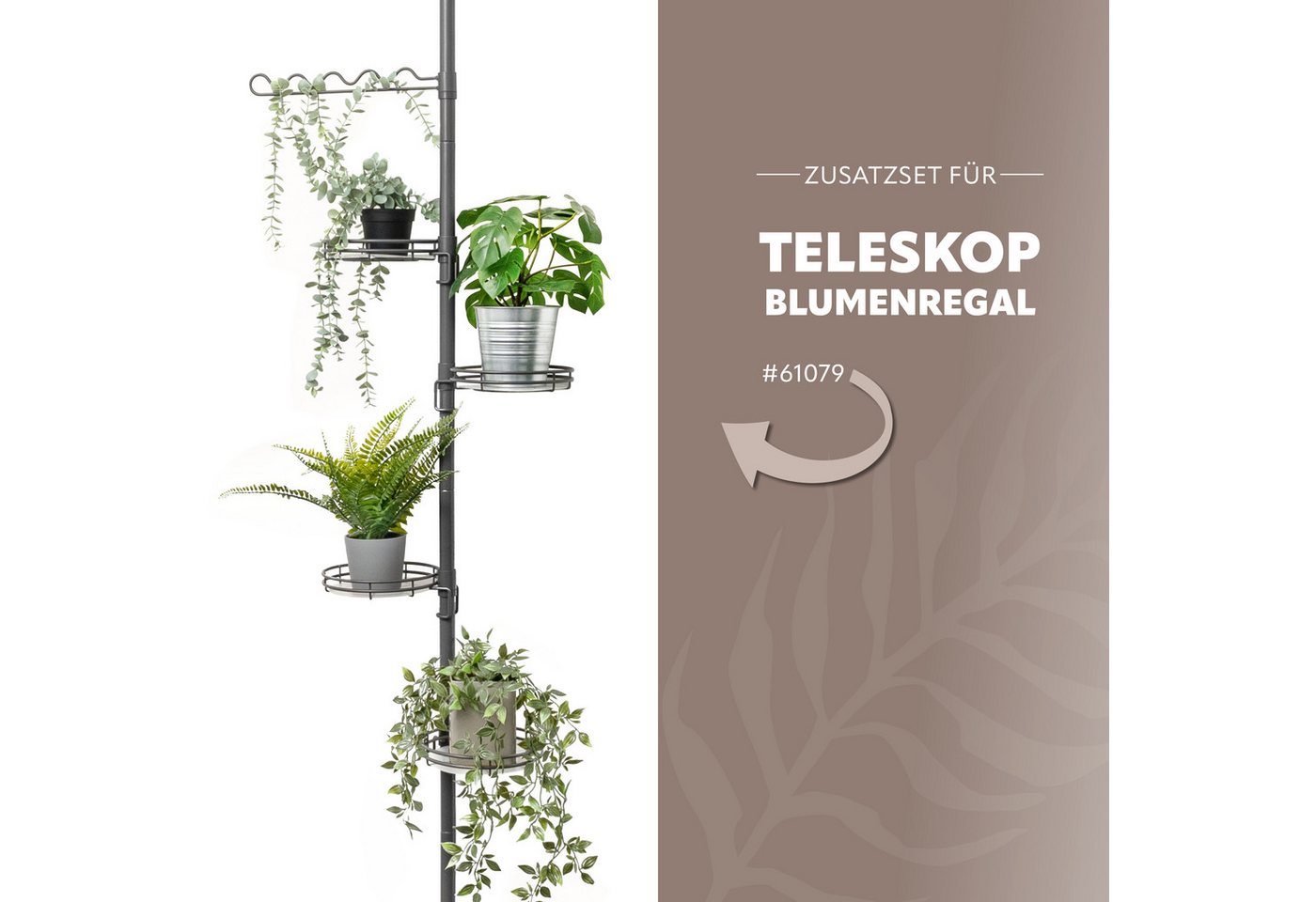 Thumbnail - bremermann Blumenständer Zusatz-Rankhilfe für bremermann Teleskop-Regale, grau