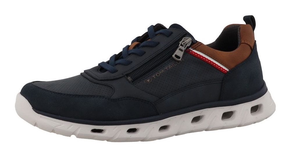 TOM TAILOR Valter Sneaker Freizeitschuh, Halbschuh, Schnürschuh mit Kontrastbesätzen