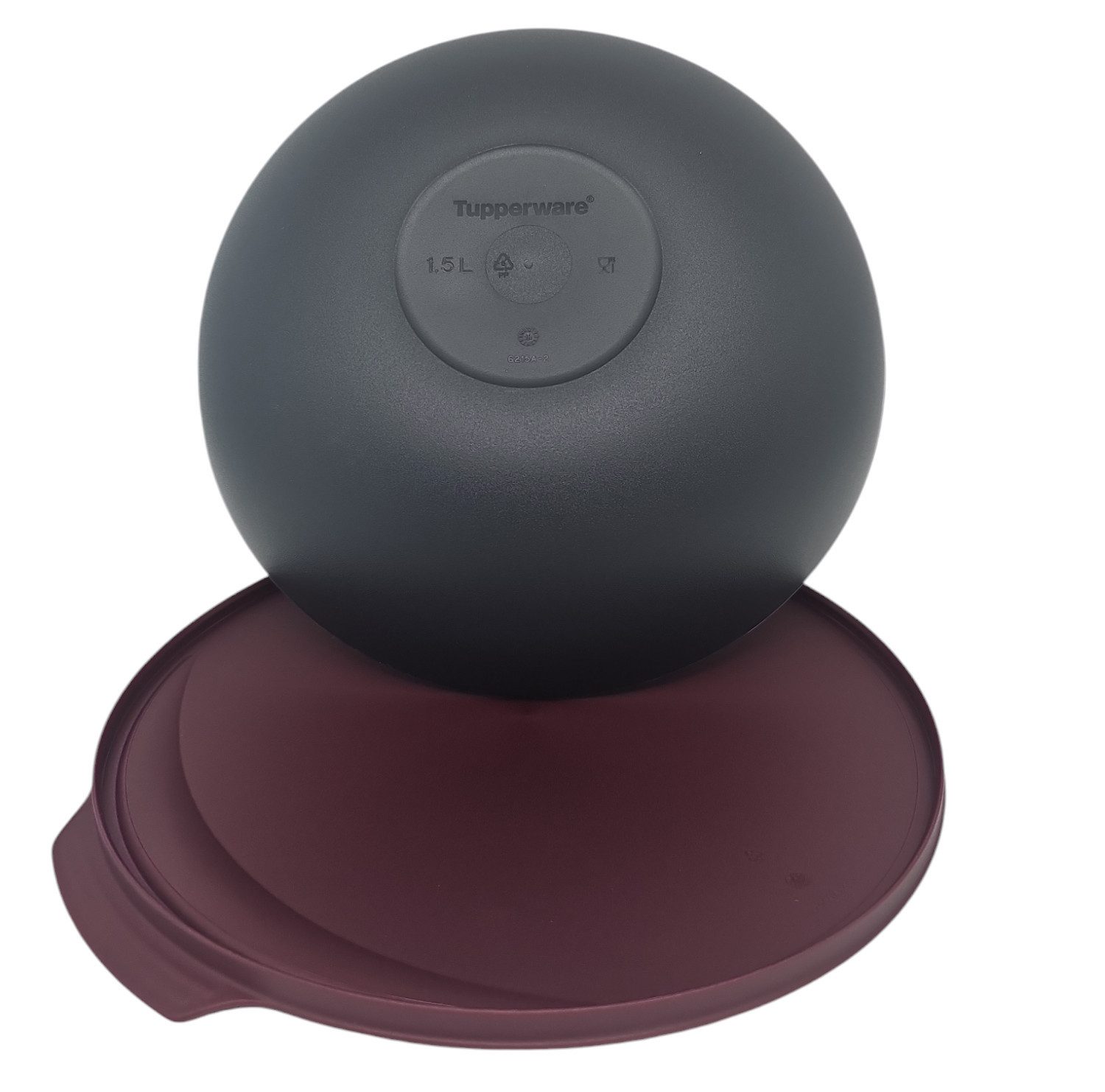 TUPPERWARE Servierschale Tupperware Allegra Schale 1,5 Liter in merlot/anthrazit