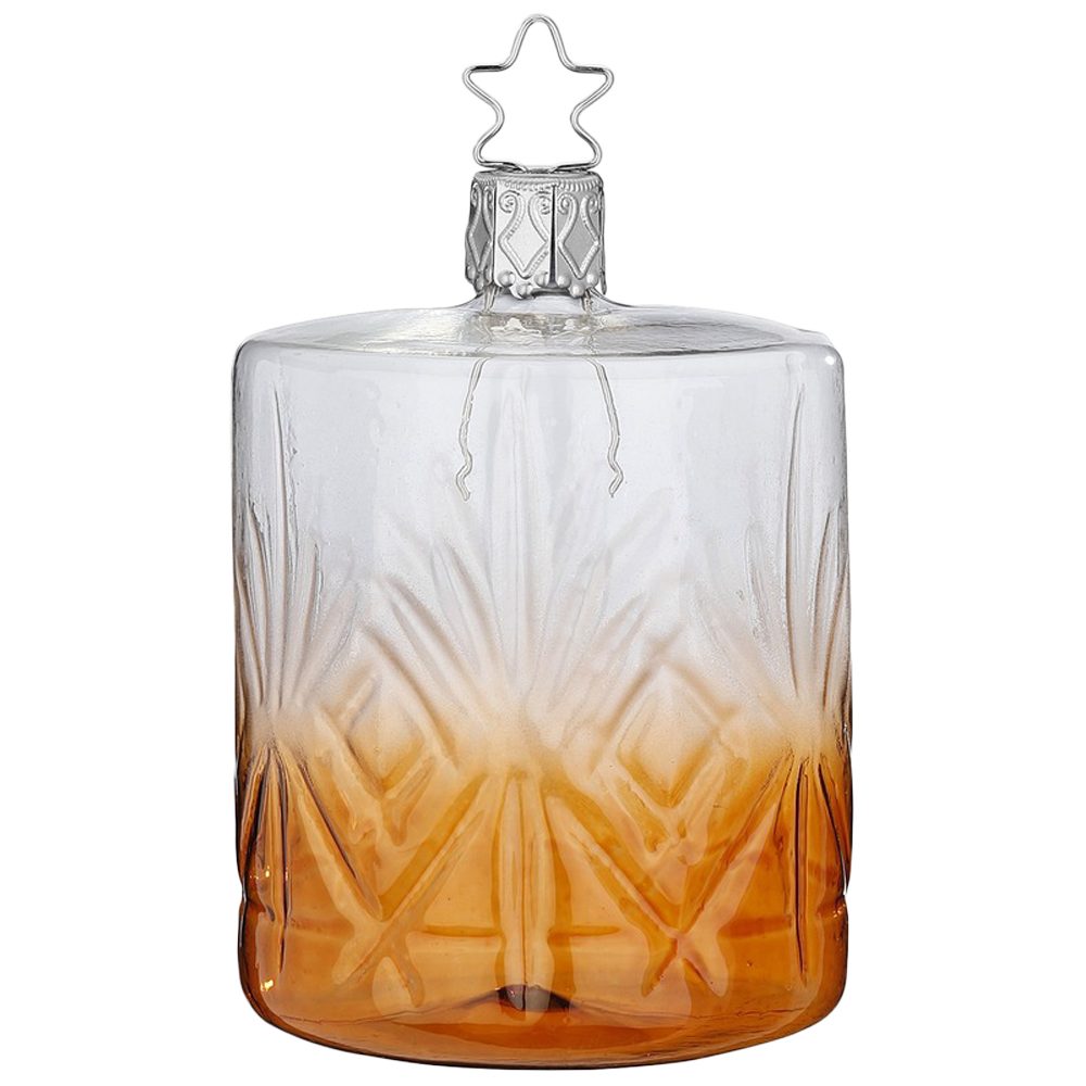 INGE-GLAS® Christbaumschmuck Whisky Glas 7,5cm (1-tlg), mundgeblasen, handbemalt