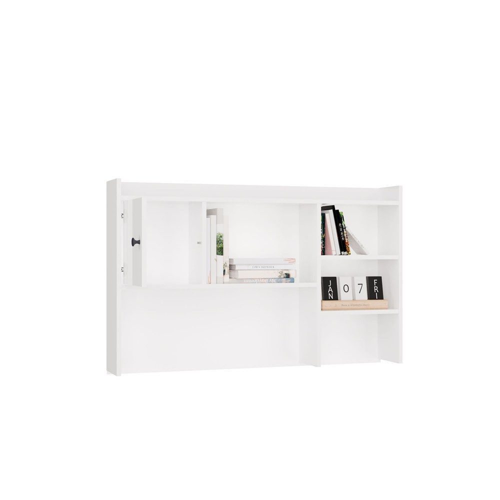 Raumhirsch Furniture Schreibtisch Schreibtischaufsatz, Regalaufsatz, Büroregal, Aufsatzregal (Maße 114 x 18 x 70 (H) cm, 5 Fächer), Platzsparend, Zusätzlicher Stauraum