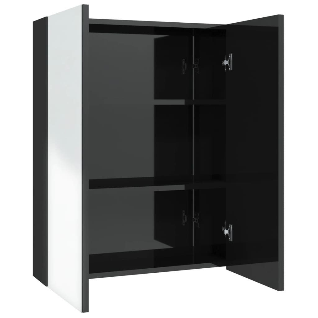vidaXL Badezimmerspiegelschrank Bad-Spiegelschrank 60x15x75 cm MDF Glänzend günstig online kaufen