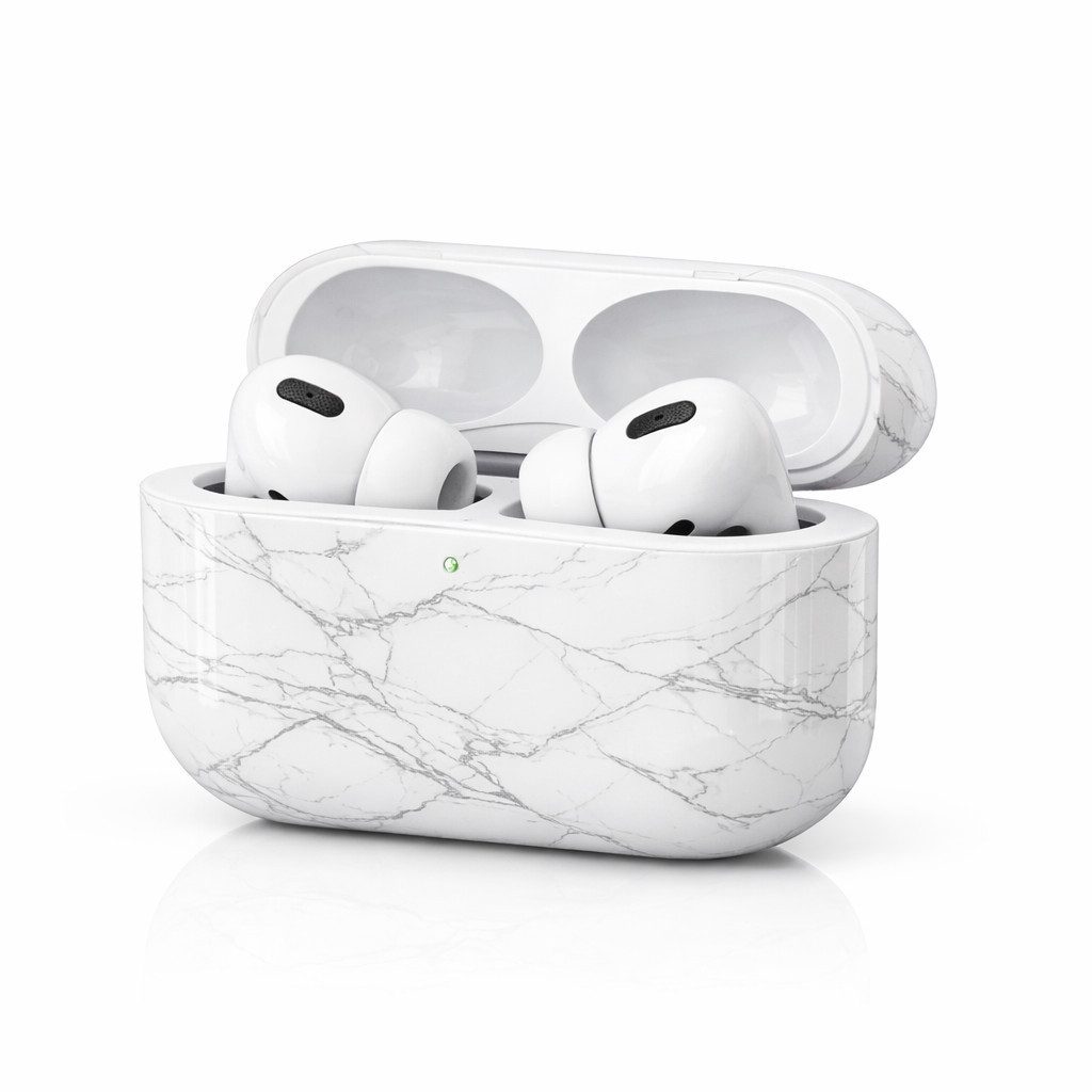 FroShop Kopfhörer-Schutzhülle Hülle für Apple AirPods Pro 3. Generation Schutzhülle Case Marmor Design hochwertig stoßfest, kratzfest passgenau mit Ladeanschlussöffnung Marmor Design von FroShop