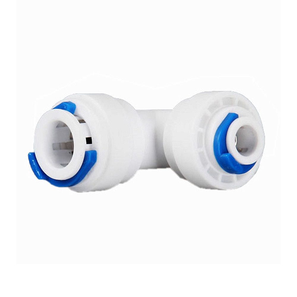 BEM Winkelverbinder für einen Schlauch, gebogen 3/8“ x 1/4“ Zoll, (für Trinkwasserschläuche und Wasserfilteranlagen, 1-St), mit bewährter QuickConnect Steckverbindung.