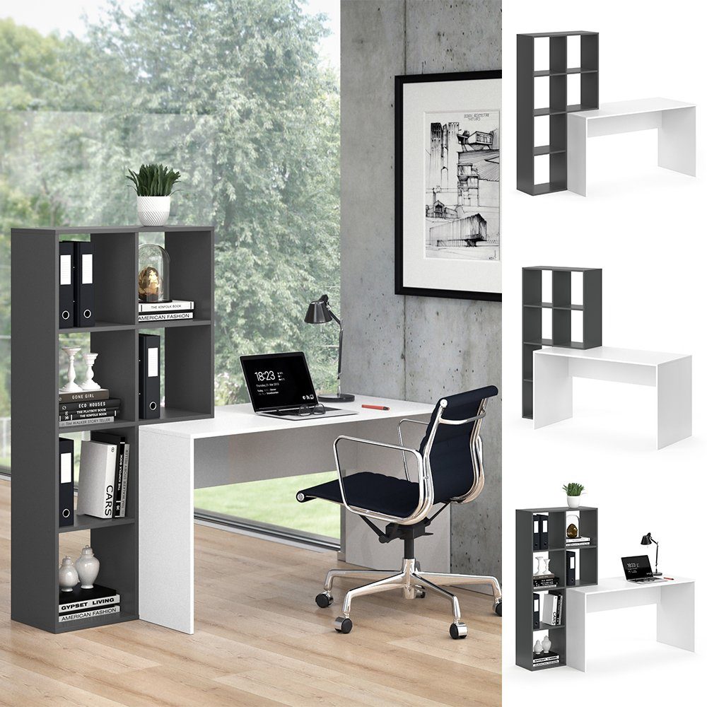 Vicco Schreibtisch Mara, Weiß/Anthrazit, 59 x günstig online kaufen