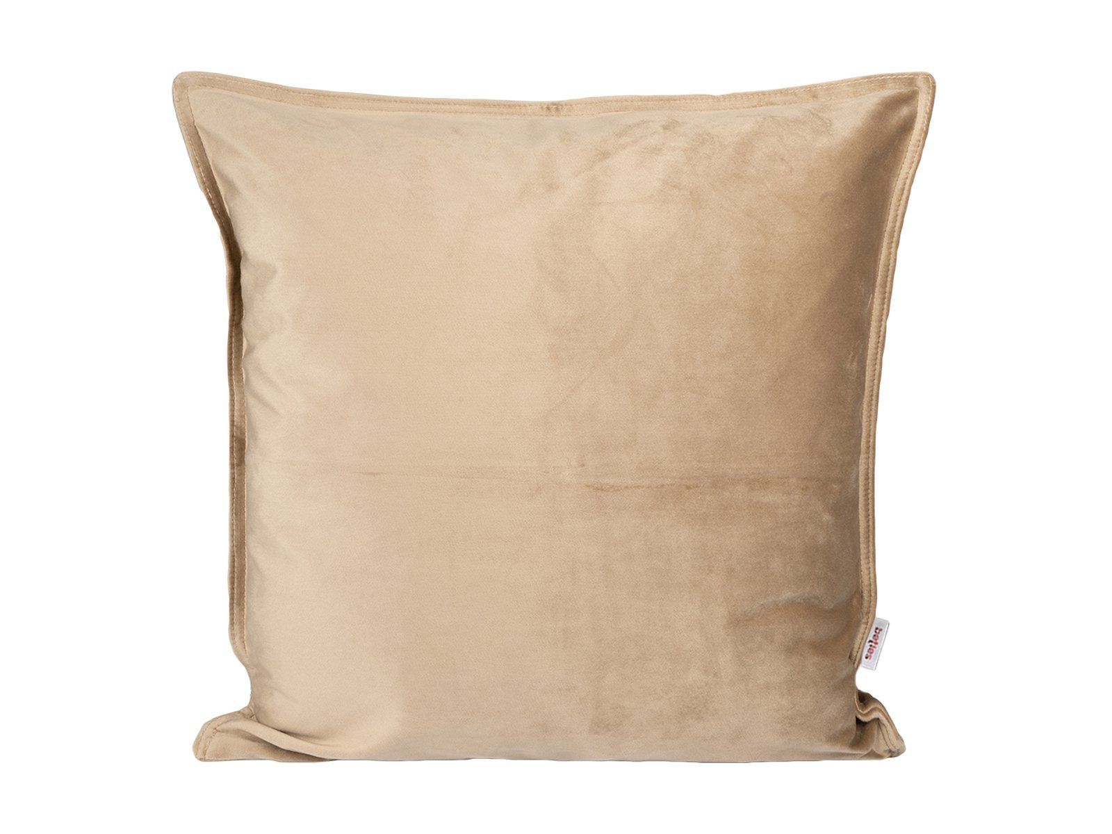 beties Kissenbezug Samt&Sonders, (1 Stück), Kissenhülle ca. 45x45 cm Samtkissen warm und weich Braun-beige