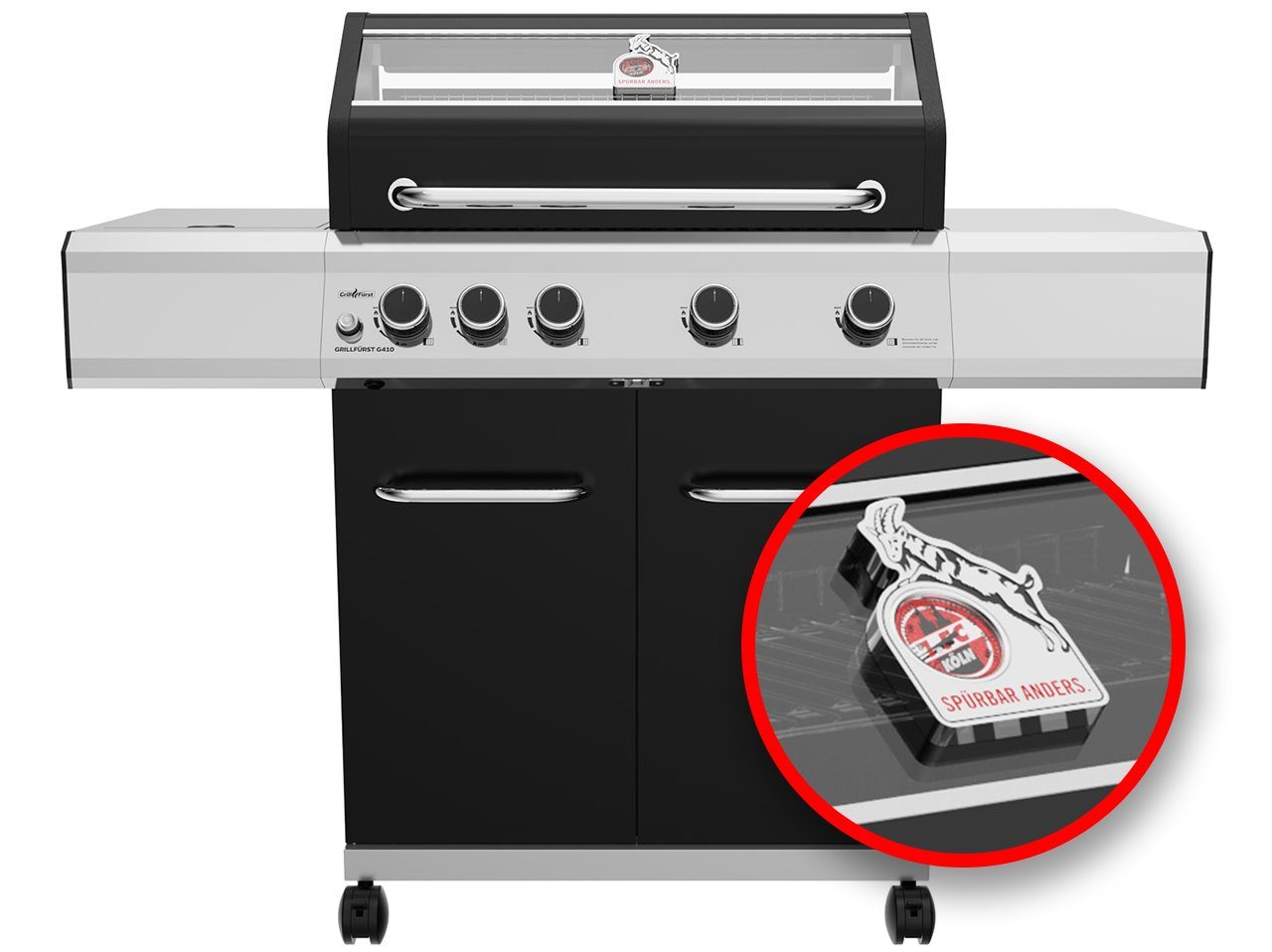 Grillfürst Gasgrill Grillfürst G410G 4-Brenner Gasgrill - 1. FC Köln Edition