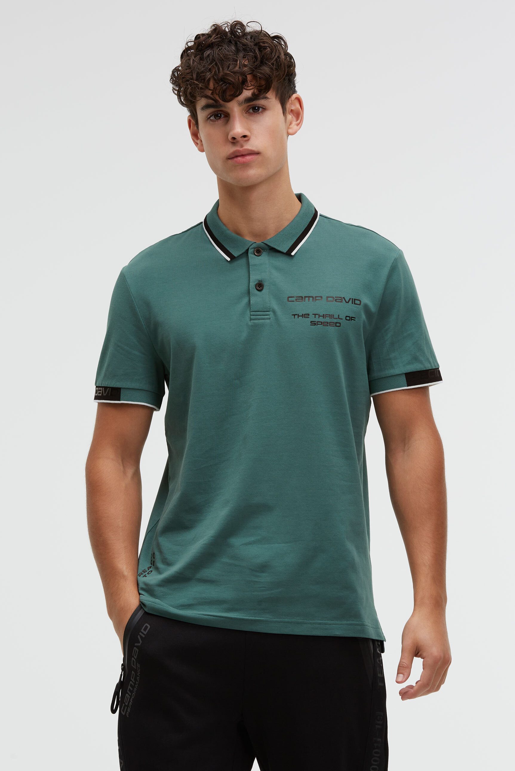 CAMP DAVID Poloshirt mit Baumwolle