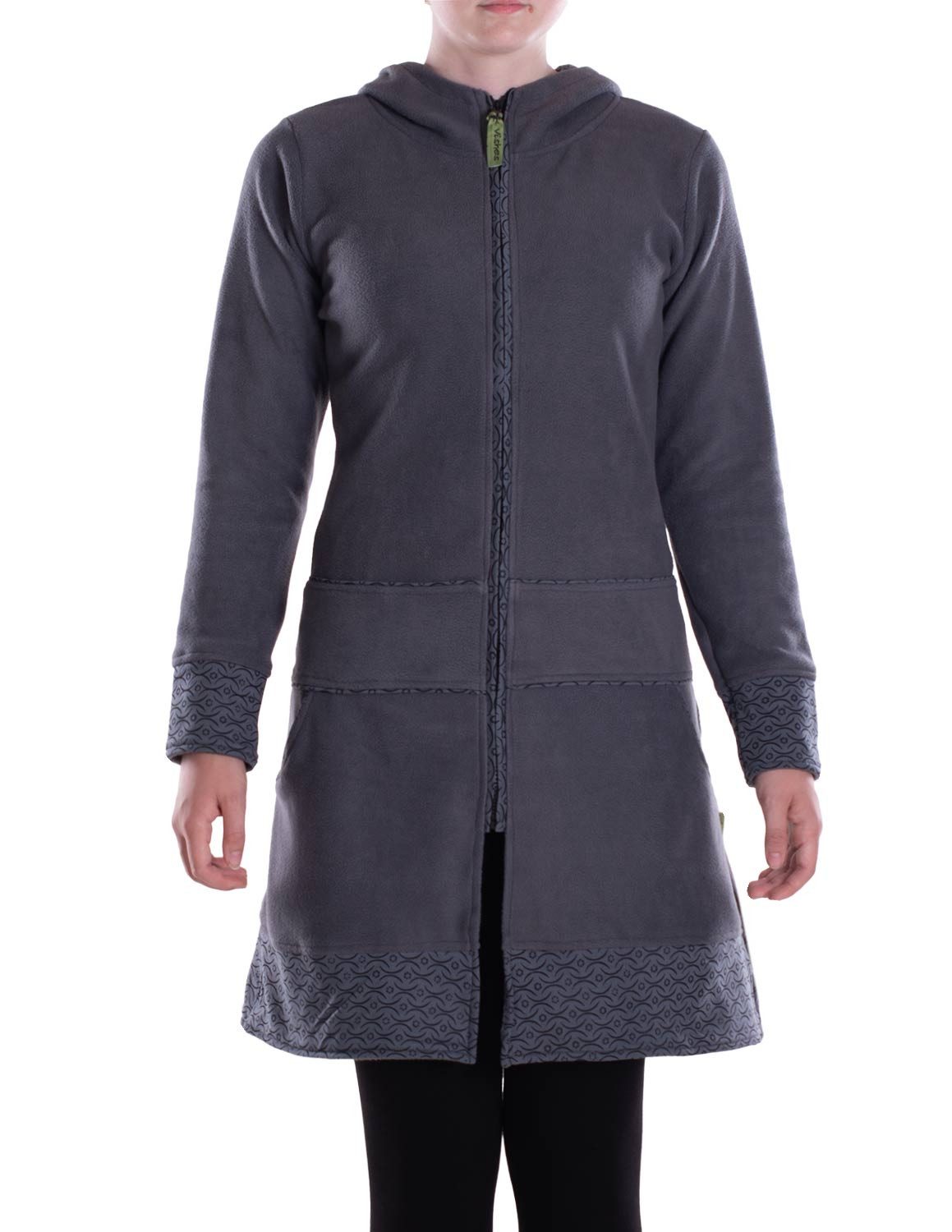 Vishes Kapuzenfleecejacke Lange Kapuzenjacke Damen Fleece günstig online kaufen
