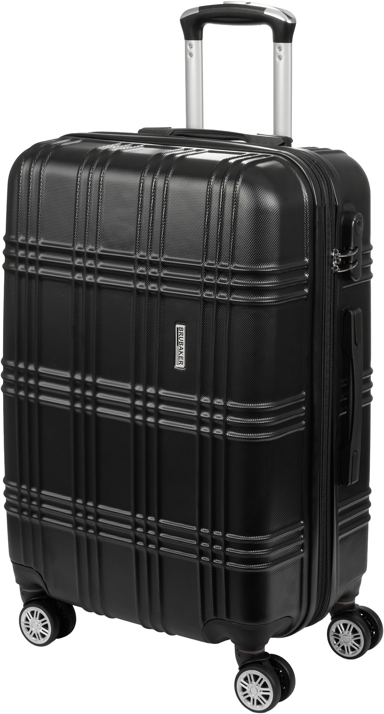 BRUBAKER Koffer Bahamas - Erweiterbarer Rollkoffer mit Zahlenschloss - 43 x 67 x 29 cm, 4 Rollen, Trolley Reisekoffer mit versenkbarem und komfortablem Teleskopgriff