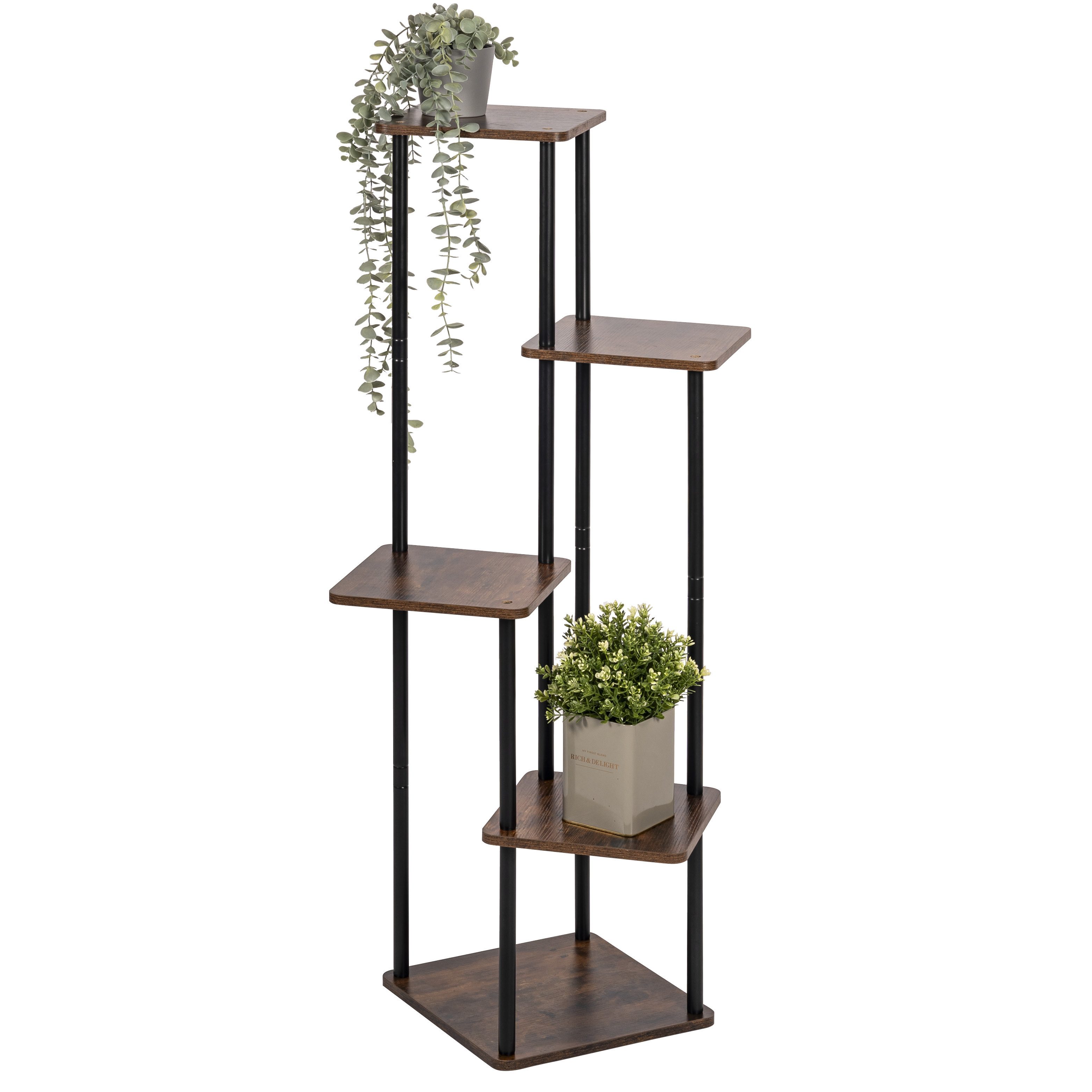 eluno Blumenständer Blumenregal aus FSC-zertifiziertem MDF-Holz und Metall günstig online kaufen