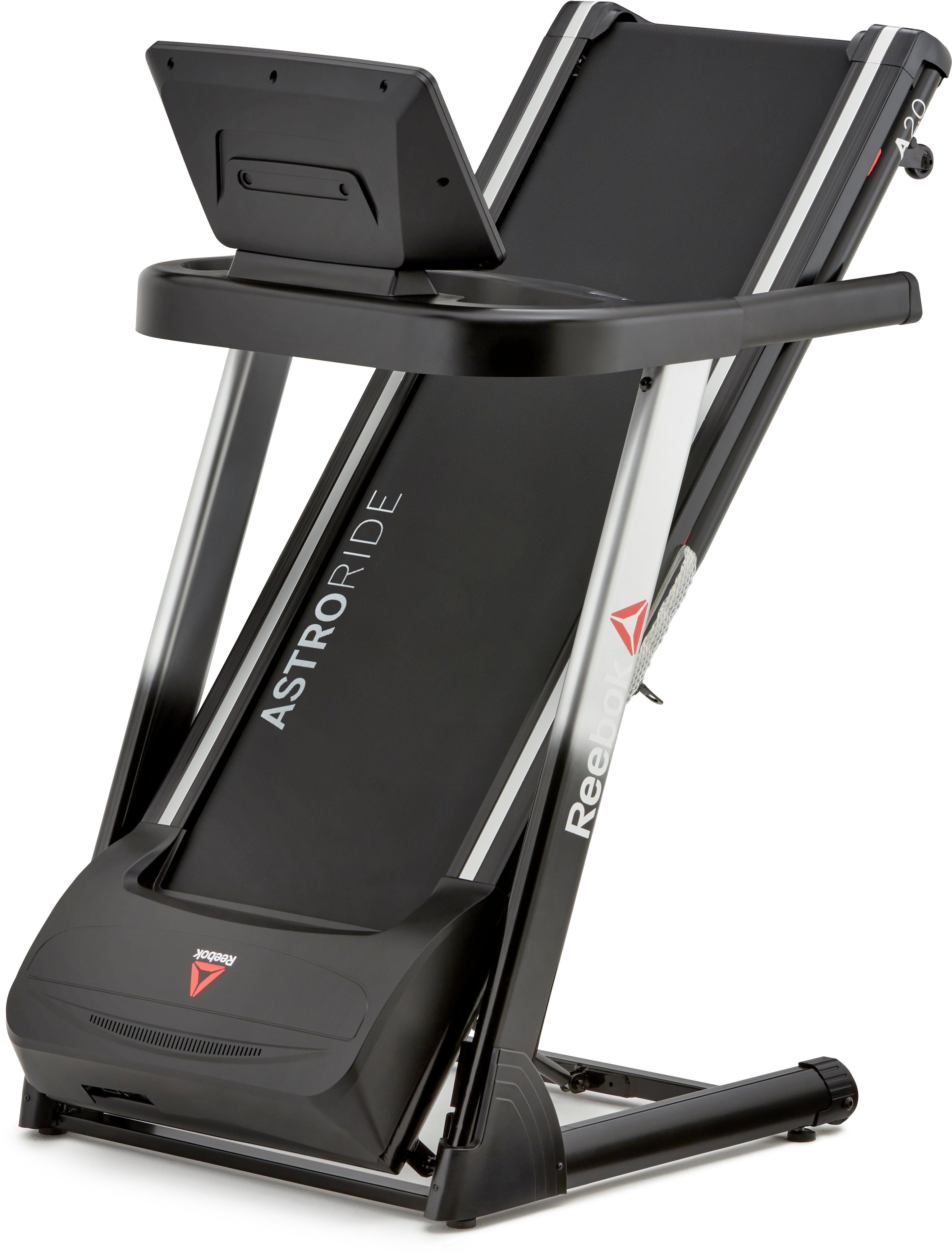 Reebok Laufband Astroride 2.0 (7-tlg., mit Soft-Drop-Klappmechanismus, LED-Display und Handpulssensoren), bis max. 13 km/h, klappbar, 120 kg max. Benutzergewicht