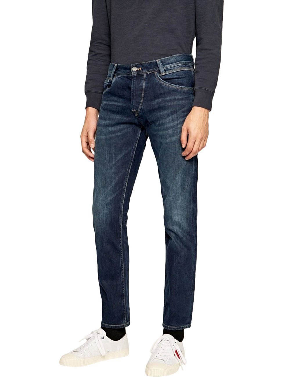 Jeans SPIKE Straight-Jeans Pepe Stretch mit