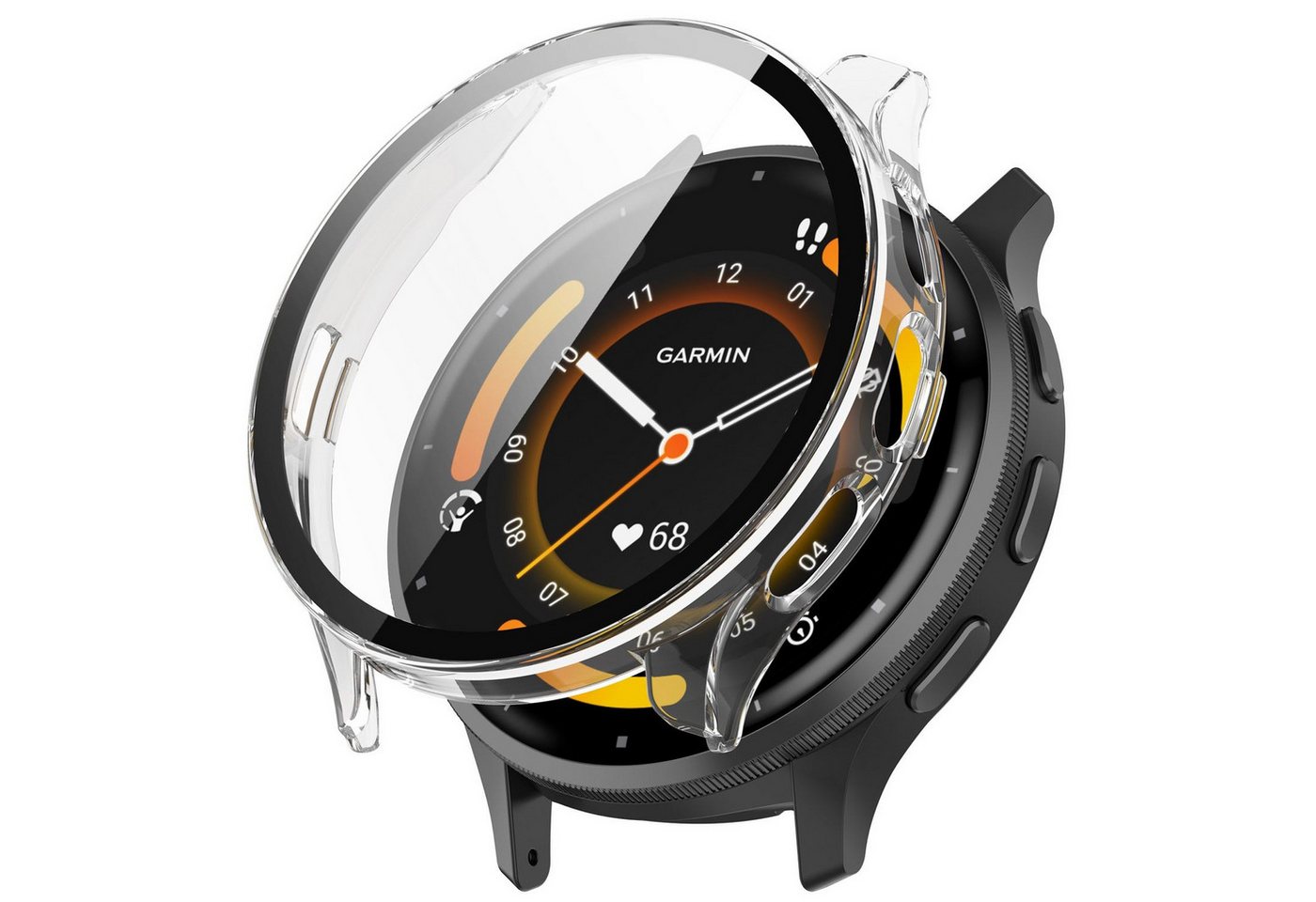 Wigento Smartwatch-Hülle Für Garmin Venu 3 Shockproof Hochwertiges Uhren Case mit Schutzglas