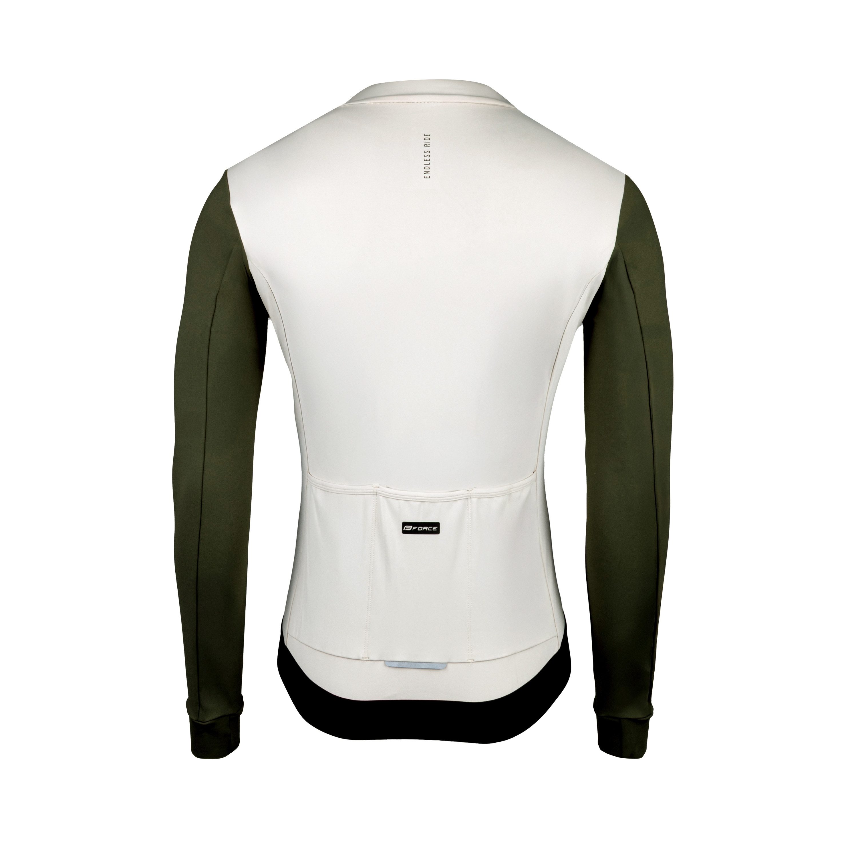 FORCE Radtrikot FORCE Jersey ENDLESS Weiss gefüttert für +5°C bis +15°C