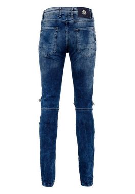 Cipo & Baxx Bequeme Jeans mit modischen Details in Straight Fit