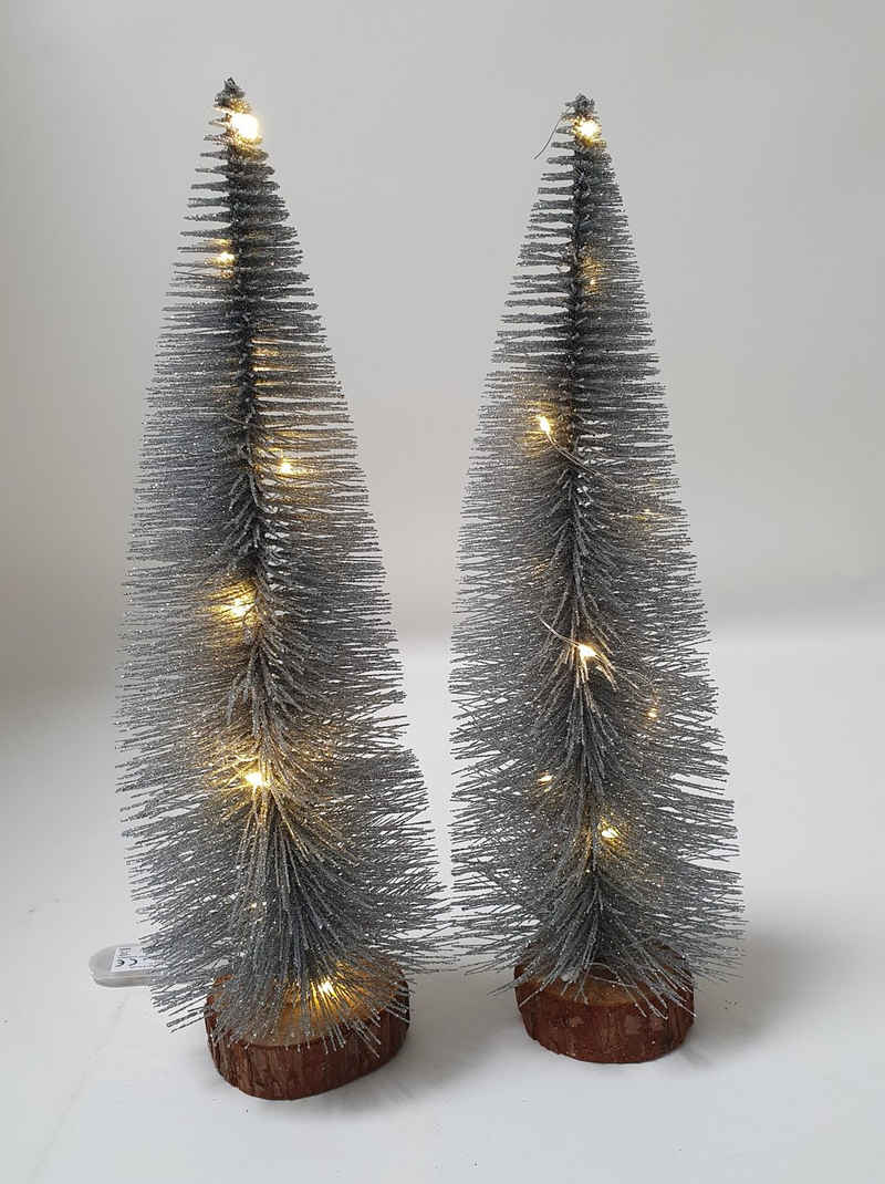 sesua Künstlicher Weihnachtsbaum Deko Tannenbaum Weihnachtsbaum 30cm beleuchtet 10 LEDs warmweiß