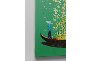 daslagerhaus living Kunstdruck Bild Flower Boat grün 100x80 cm, Touched Flower Boat