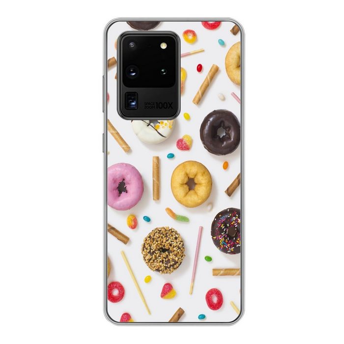 MuchoWow Handyhülle Donuts Süßigkeiten und Kekse Phone Case Handyhülle Samsung Galaxy S20 Ultra Silikon Schutzhülle