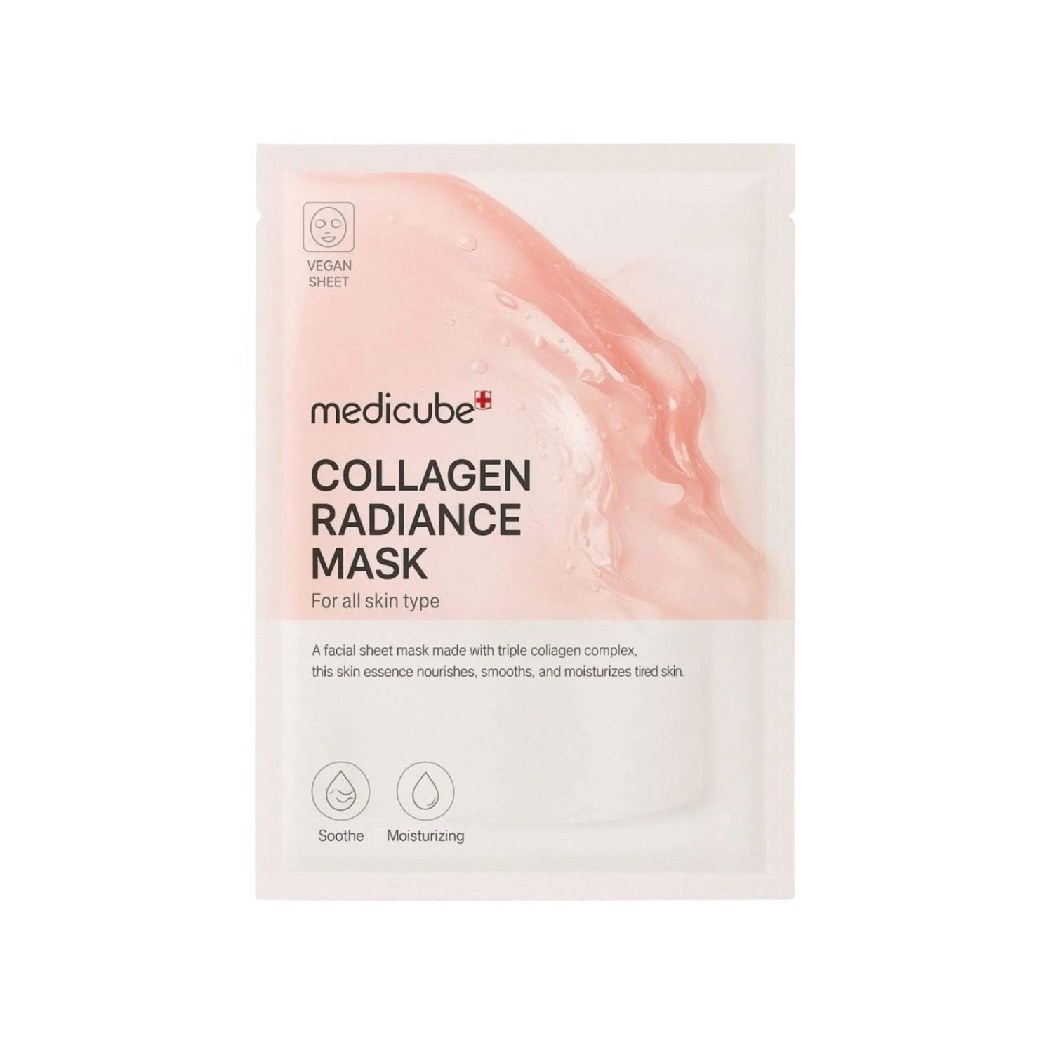 Medicube Gesichtsmaske Collagen Lifting Mask – straffende Kollagen-Tuchmaske mit Triple Collagen Complex, Panthenol & Allantoin – feuchtigkeitsspendend, beruhigend & aufhellend – für glatte, elastische & gepflegte Haut