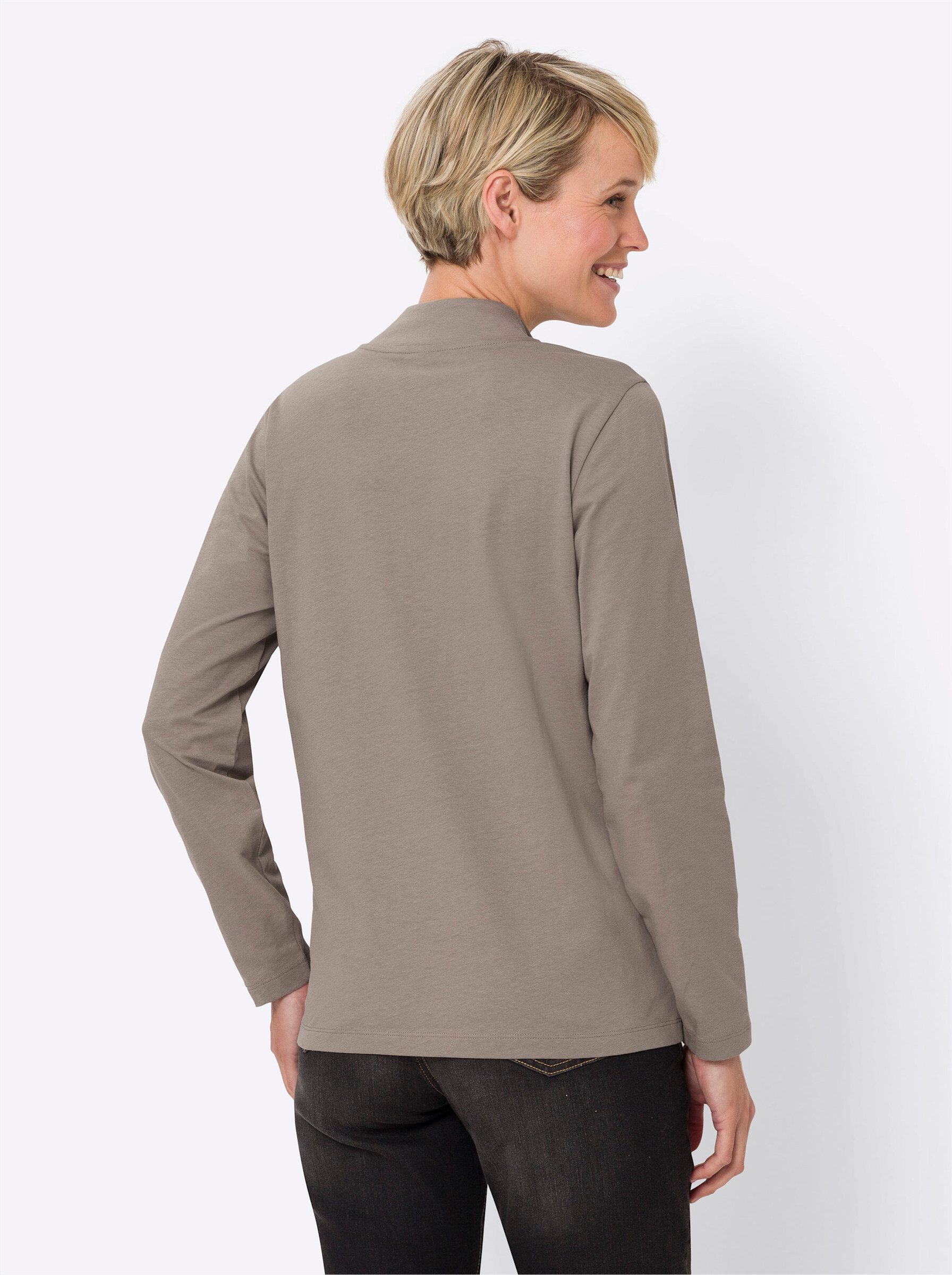 Sieh an! T-Shirt Stehkragenshirt günstig online kaufen